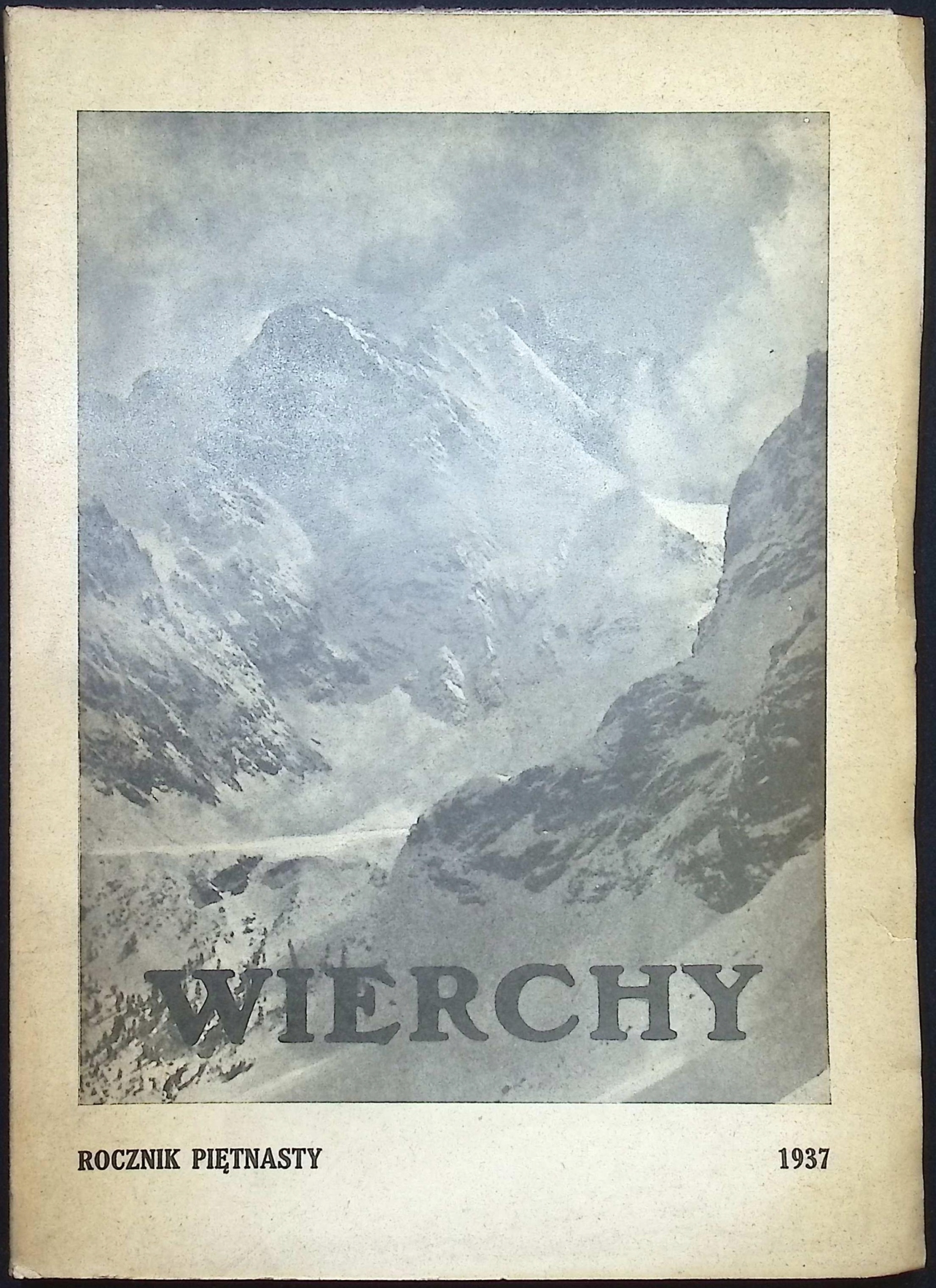 Wierchy. Rocznik piętnasty (1937 r.)