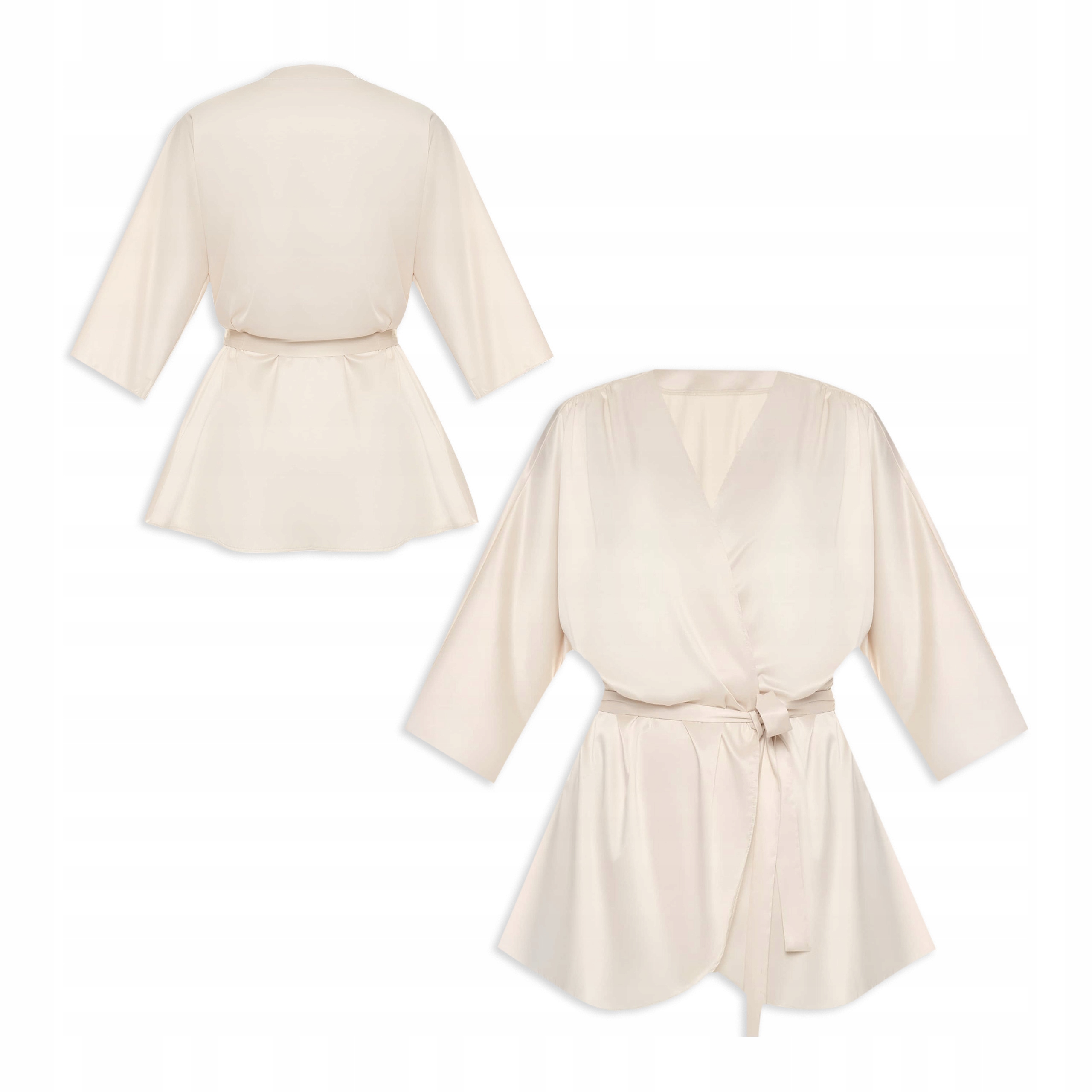Dámský župan kimono peniuar saténový sexy elegantní Kleo XL