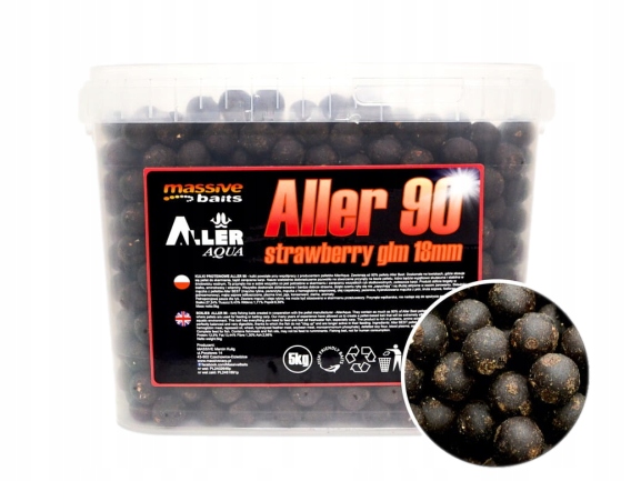 Boilies Massive Baits Aller 90 Strawberry Glm 18MM 5KG