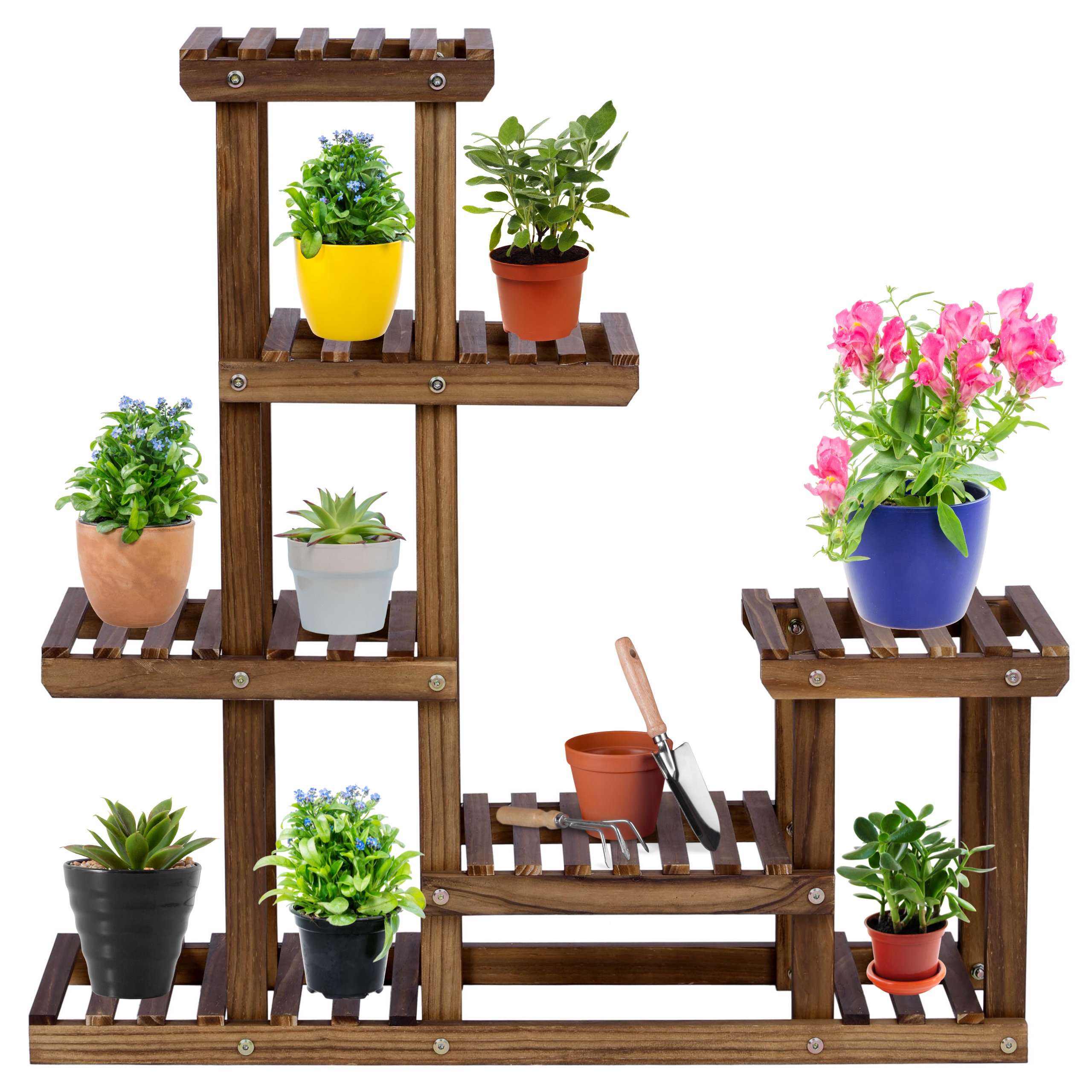 

Kwietnik Stojak Drewniany Na Kwiaty Rośliny Regał