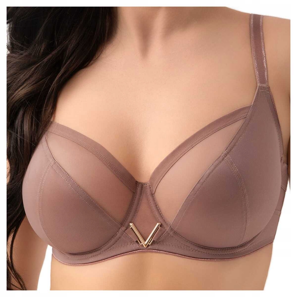 Gorsenia Měkká podprsenka, pohodlná podprsenka soft Vicky 564, mocca, 90D