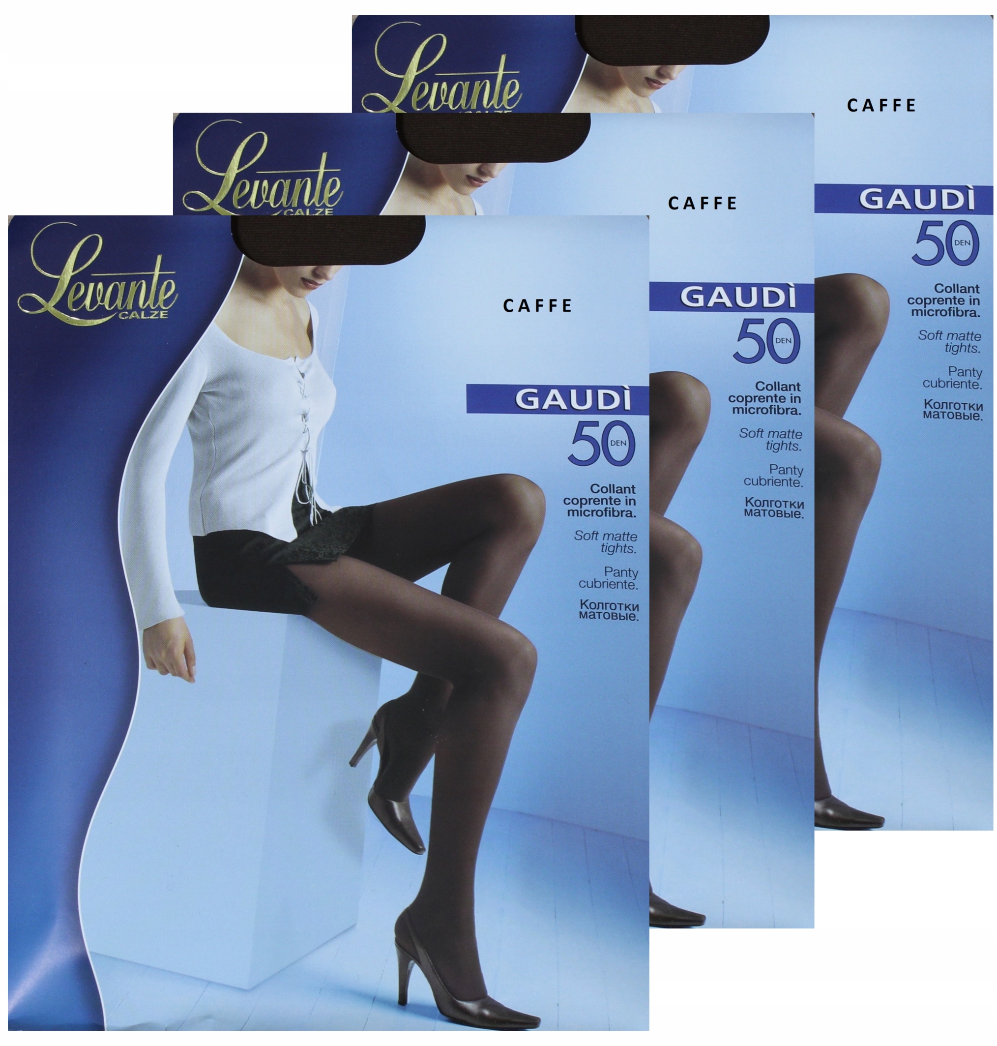 

Rajstopy Levante Gaudi 50 - 3 szt. x r.3 caffe