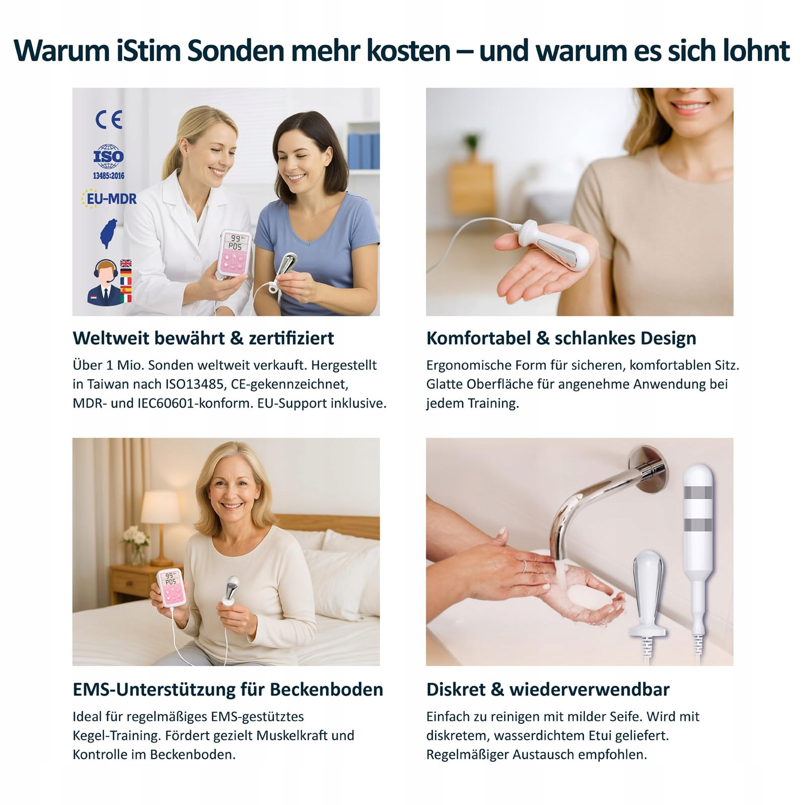 iSTIM PR-13 Sonda Analna Do Ćwiczeń Kegla Wzmacnia Mięśnie Dna Miednicy — miniatura 9