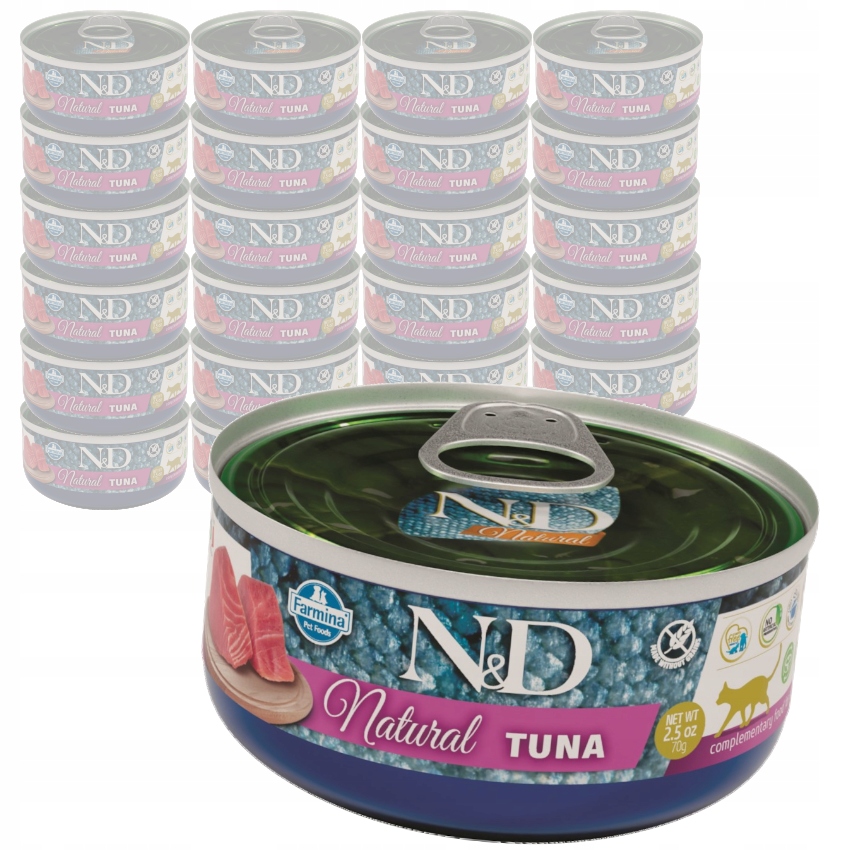 Levně Farmina N&d Cat Natural Tuna 24x70g Mokré Krmivo Pro Kočky s tuňákem