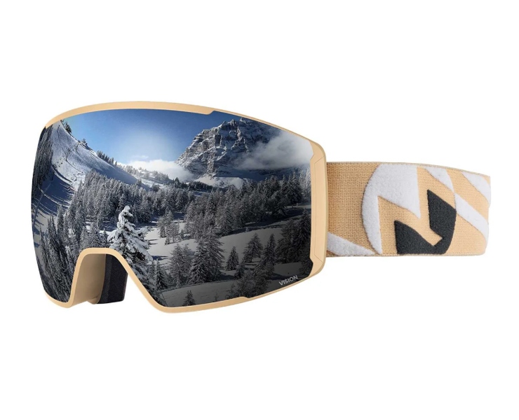 OutdoorMaster Lyžařské brýle Vision Broskvový pásek VLT10%