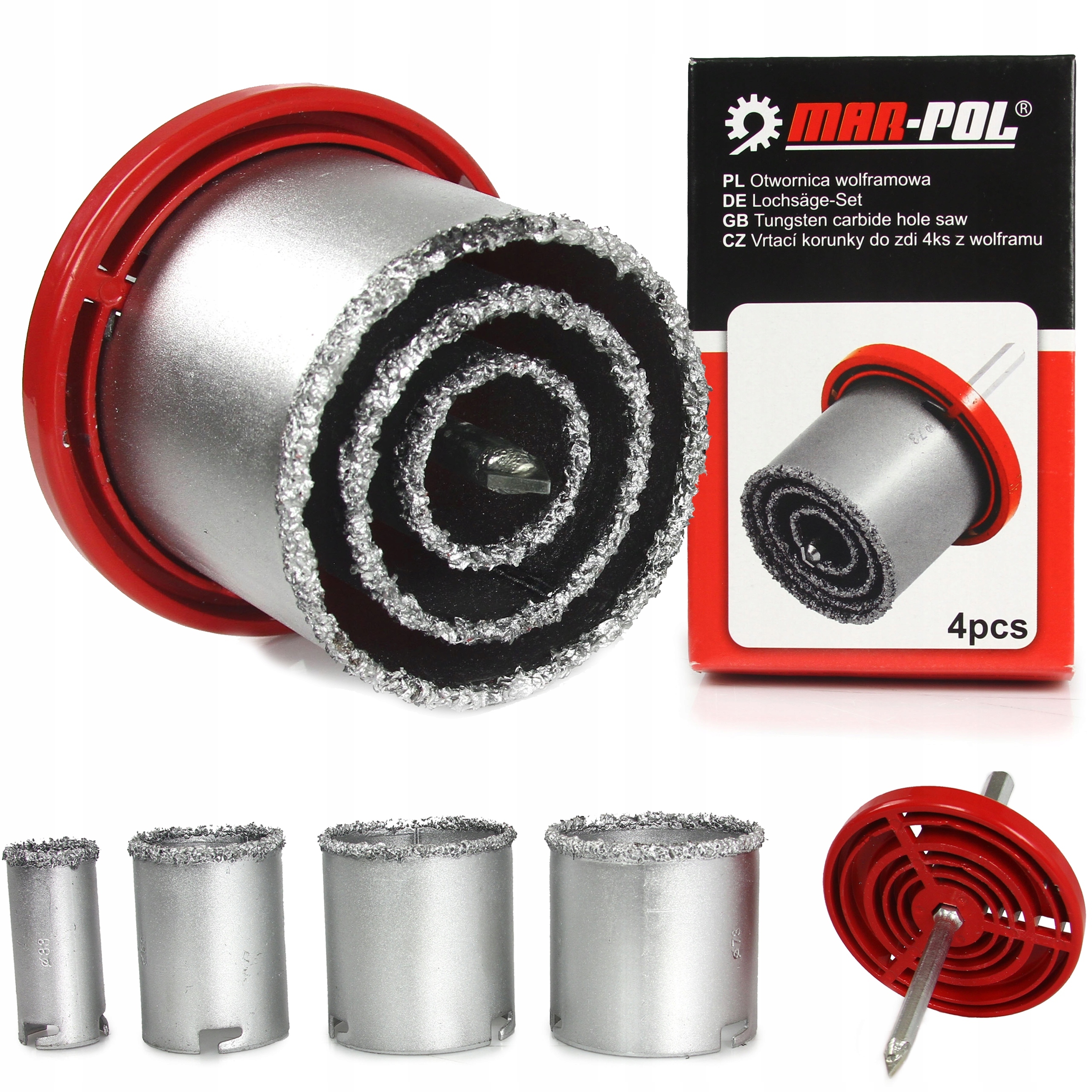 

Otwornica Wolframowa Koronka 33 73 mm Zestaw