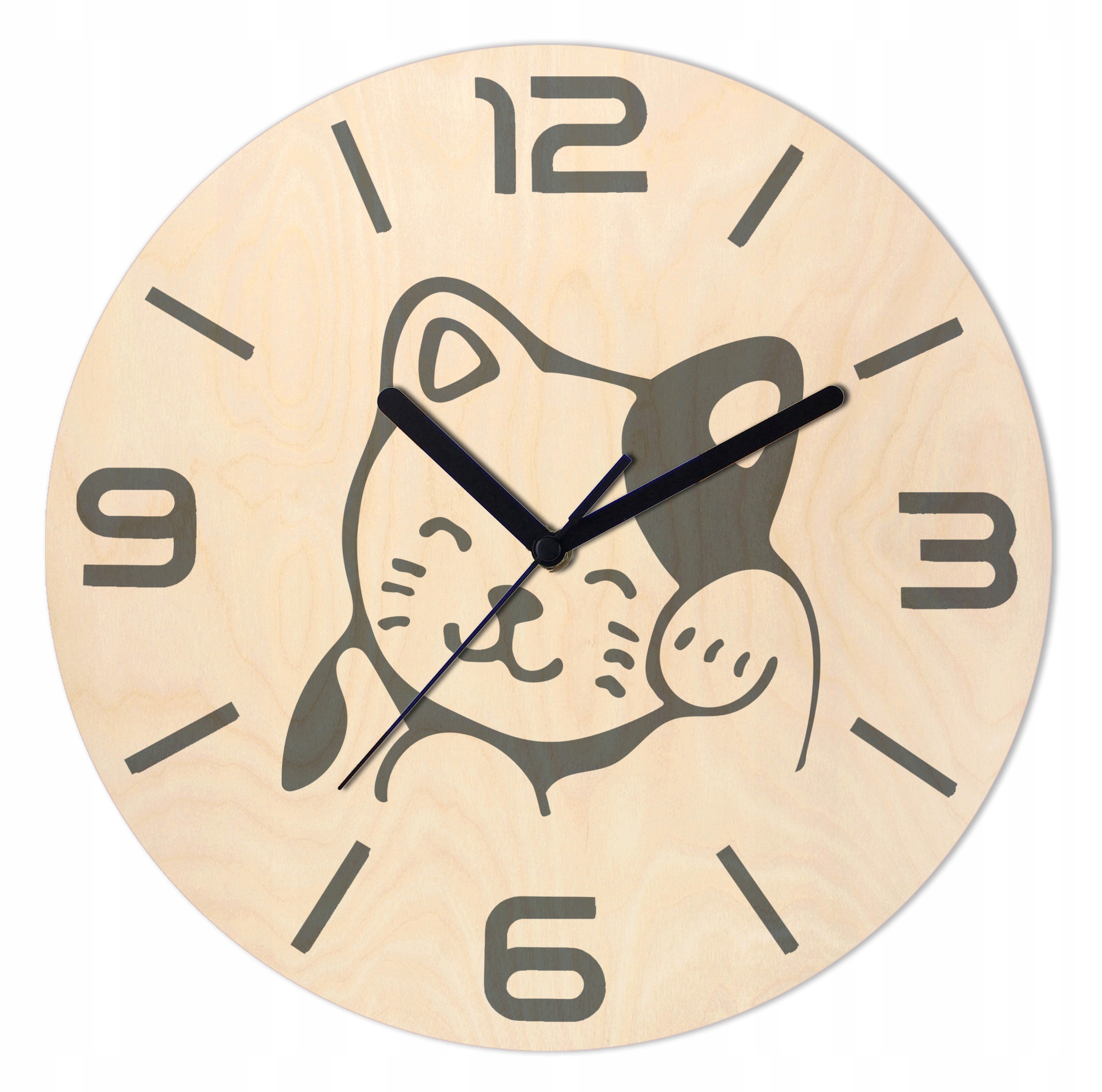 

Zegar Ścienny Z Kotem Drewniany 20cm na ścianę Kot