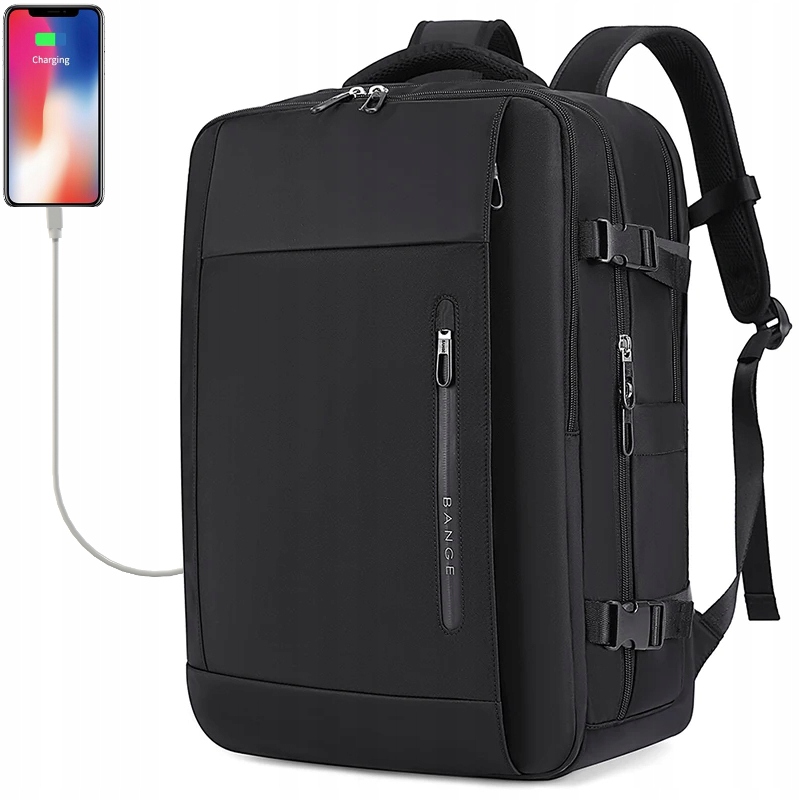 Plecak Bange na laptopa 17,3 1801 bagaż podręczny z Usb czarny