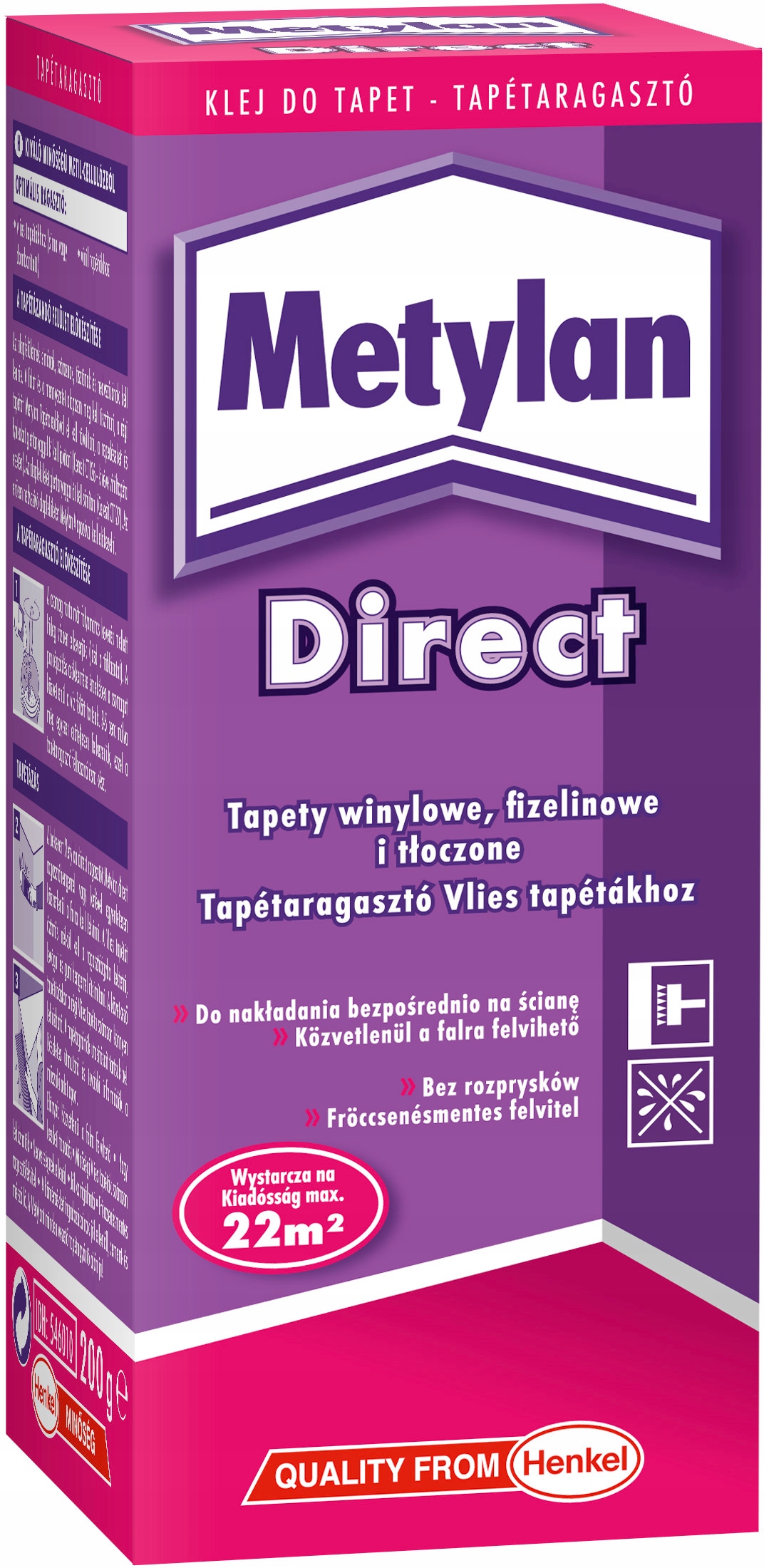 

Klej do tapet na flizelinie Metylan Direct 200g