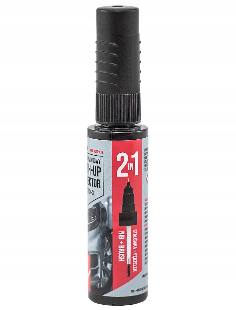 Moto-k lakier zaprawkowy zaprawka z rapidografem Czarny Mat nr. 990 12ml