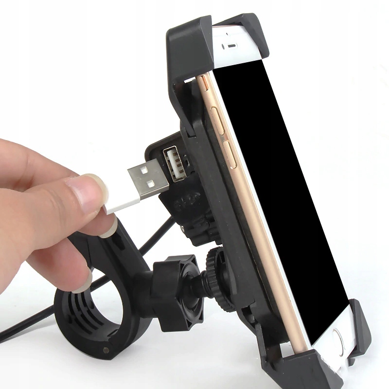 UCHWYT NA TELEFON GPS ŁADOWARKA USB 2A MOTOCYKL Marka Inna