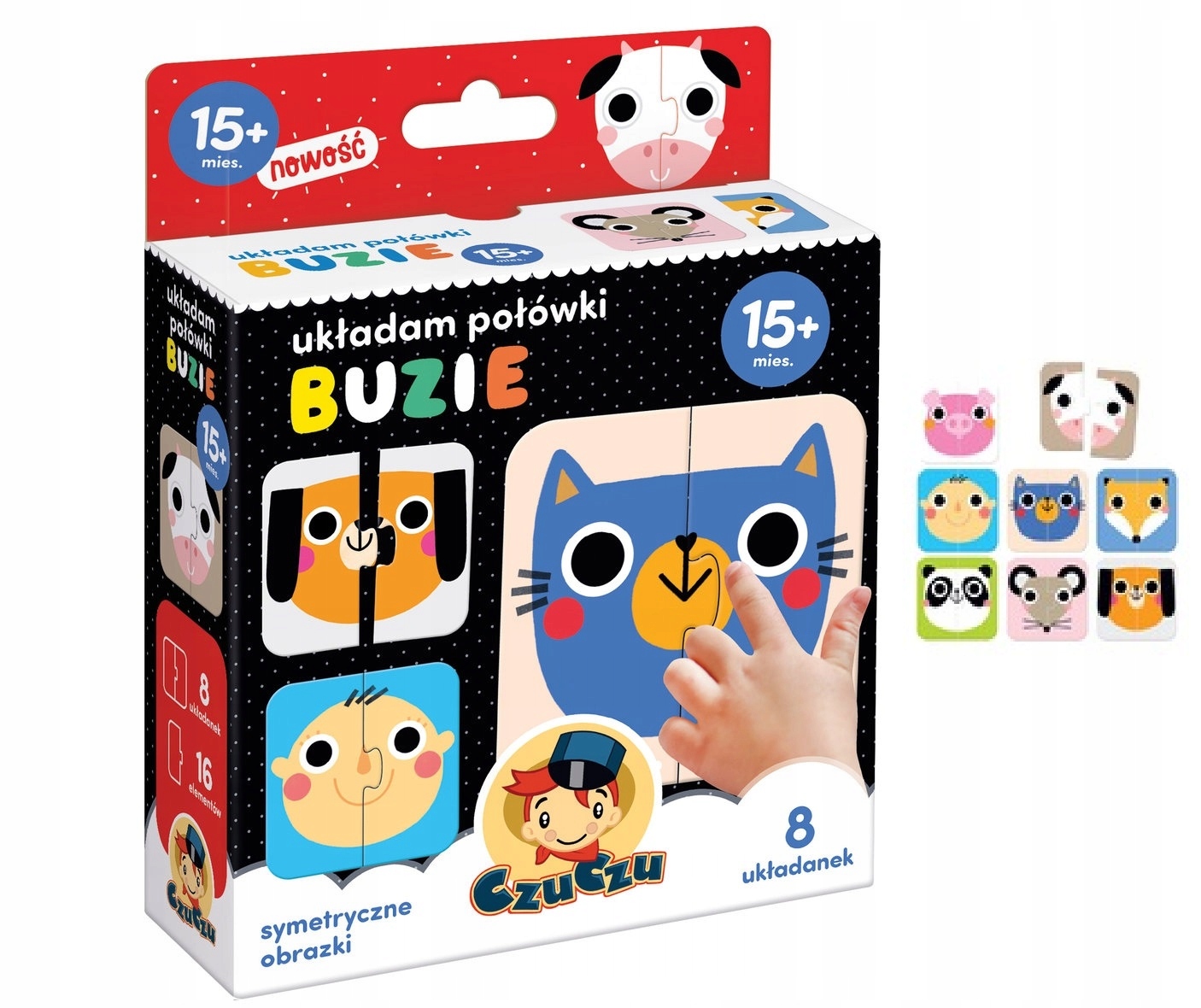 

Czuczu Puzzle Układam Połówki Buzie Układanki 15m+