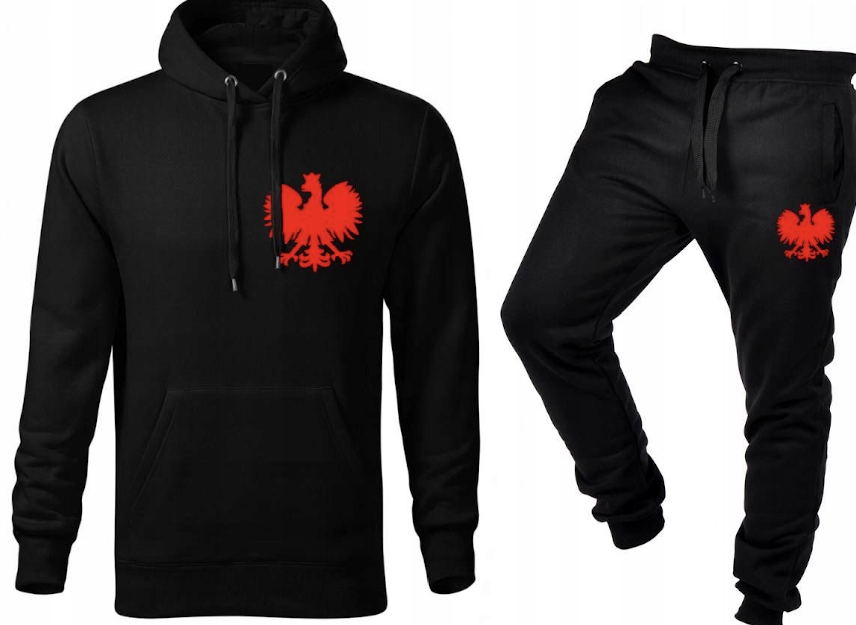 Tepláková Souprava Teplákovka Pánský Orel Polský Mikina A Kalhoty Černá XXL