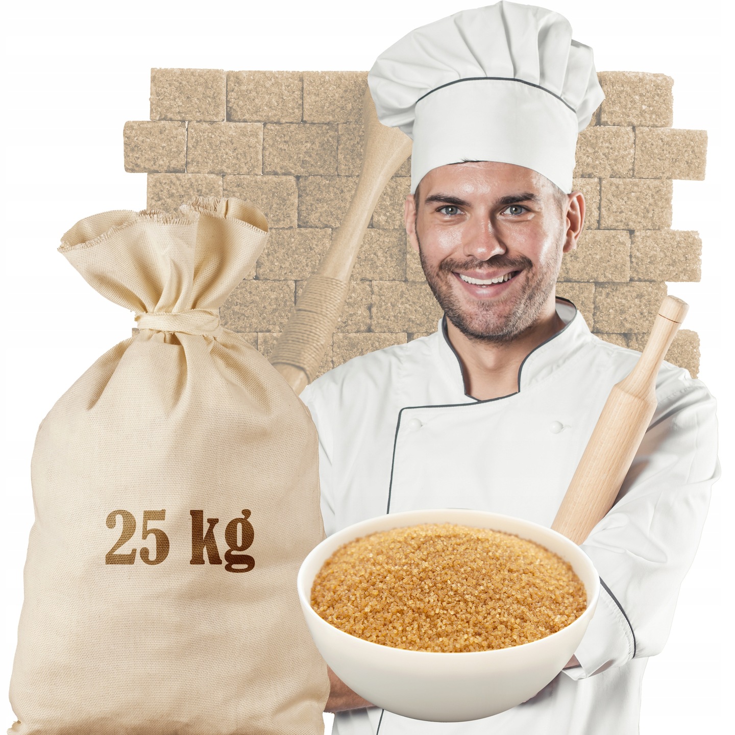 Levně Cukr Hnědý Třtinový 25 Kg