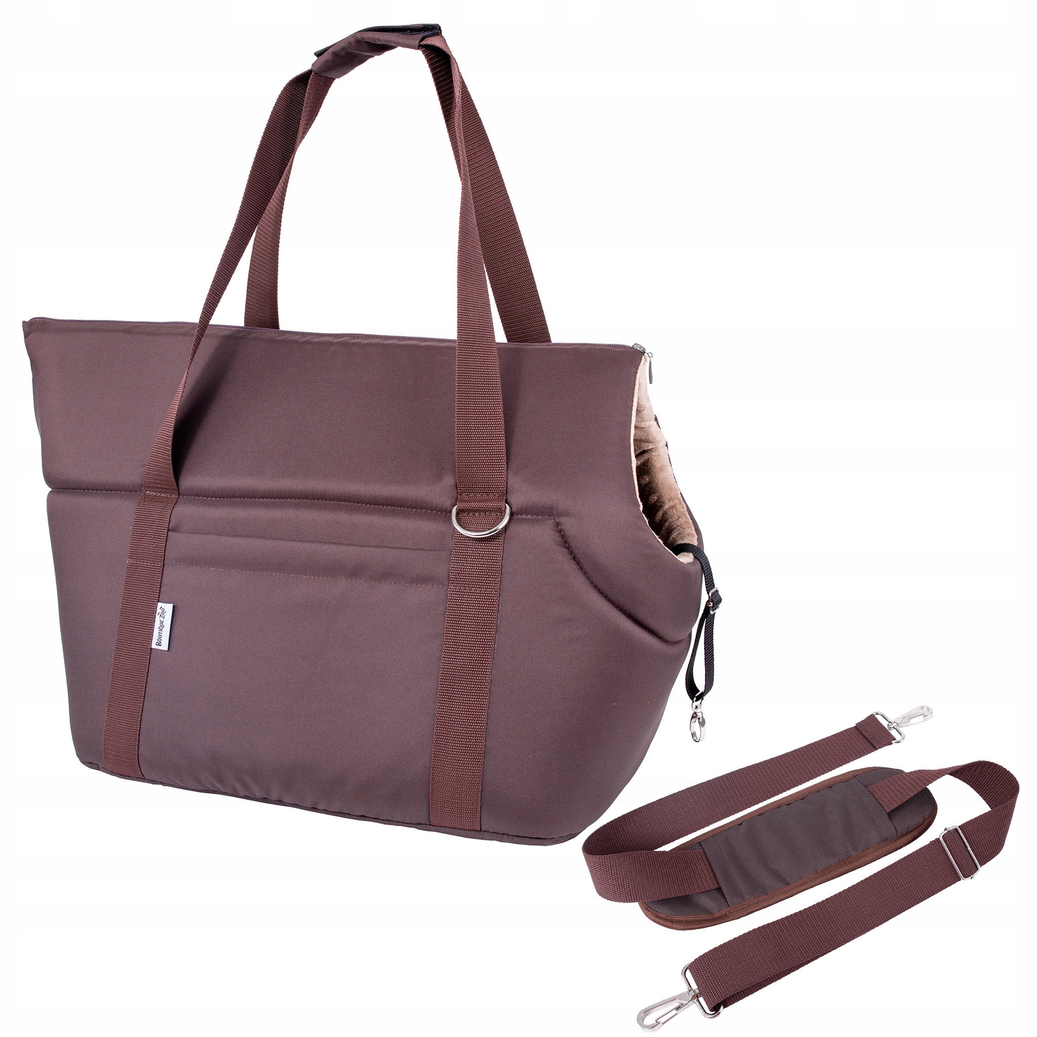 Přepravní taška pro psa XL R4 – vyztužené dno, vodítko, kapsa, popruh