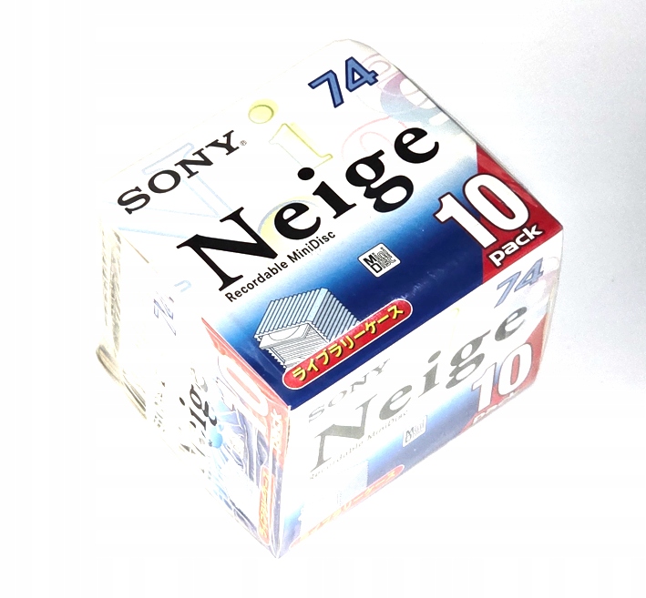 Sony Neige MiniDisc 74 min. balenie 10 nahrávateľných MD 10MDW74NE Vyrobené V Japonsku