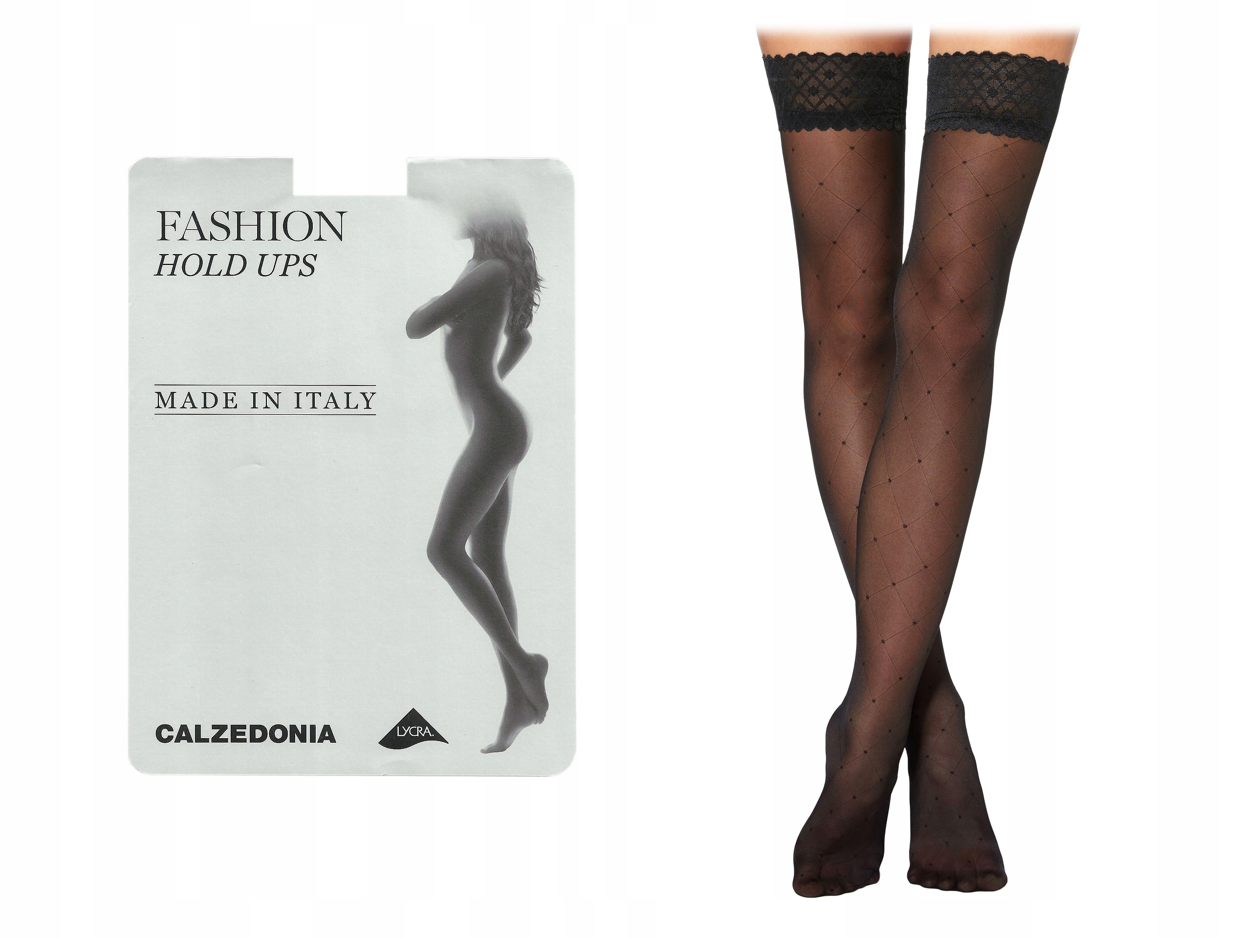

Calzedonia pończochy czarne romby 1/2