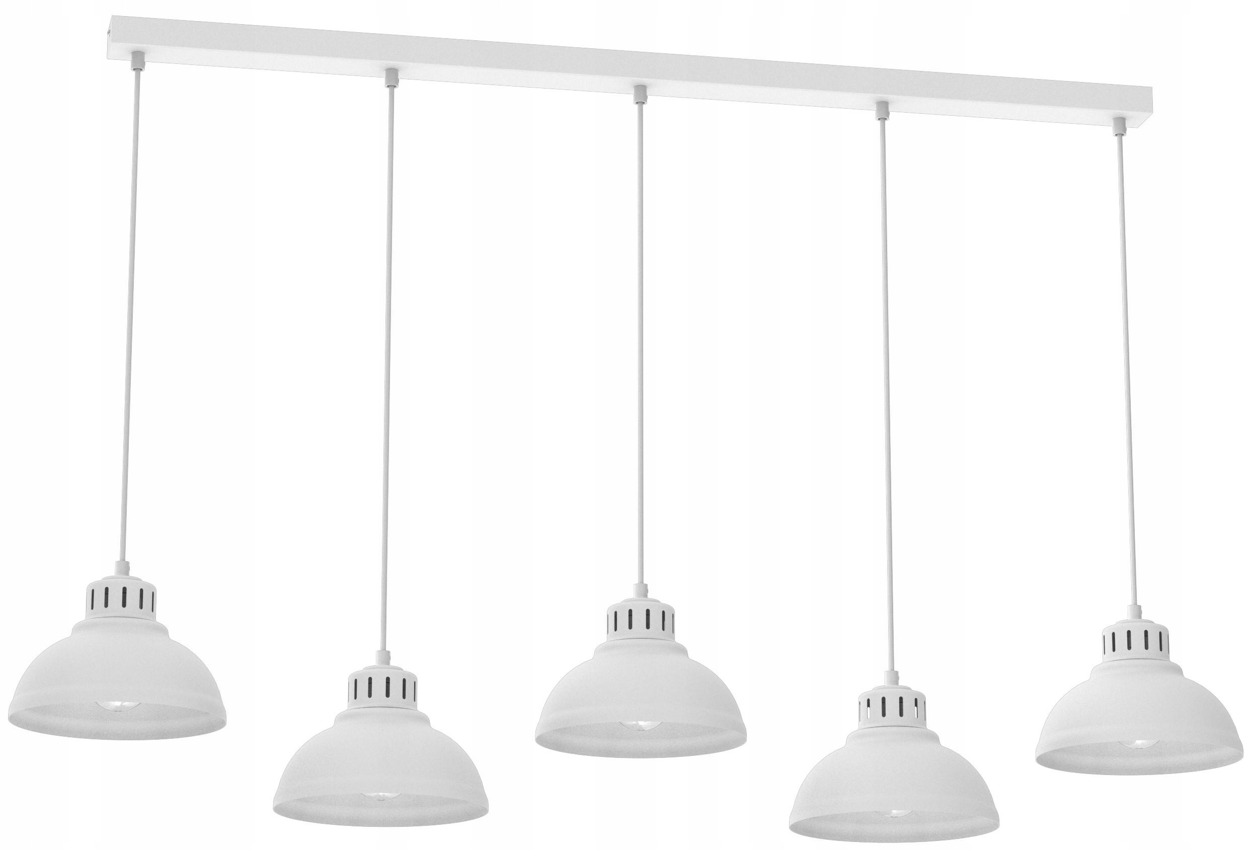 Závěsná lampa Sven Bílá Kovové stínítko univerzální stylová ozdoba