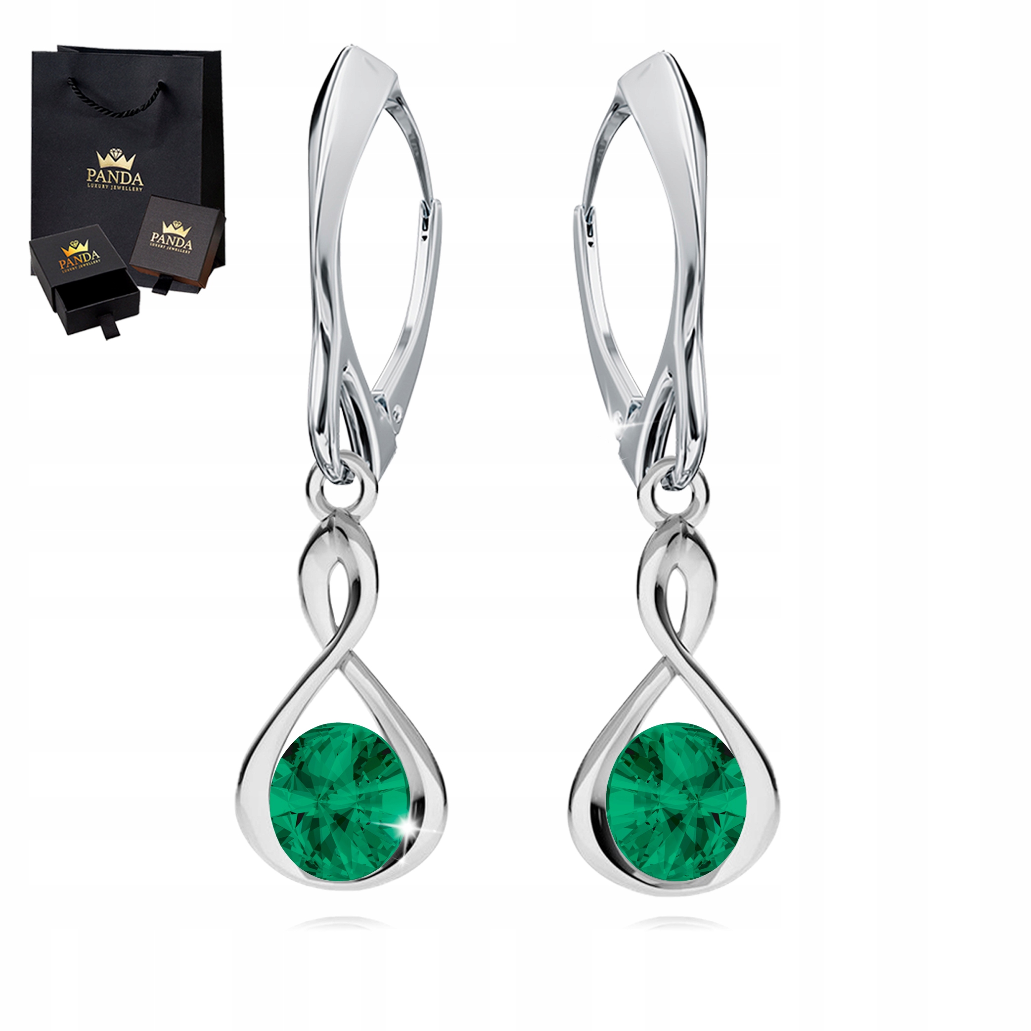 Stříbrné Náušnice Závěsné Infinity Svatební Dárek Dne žen a matek dítěte