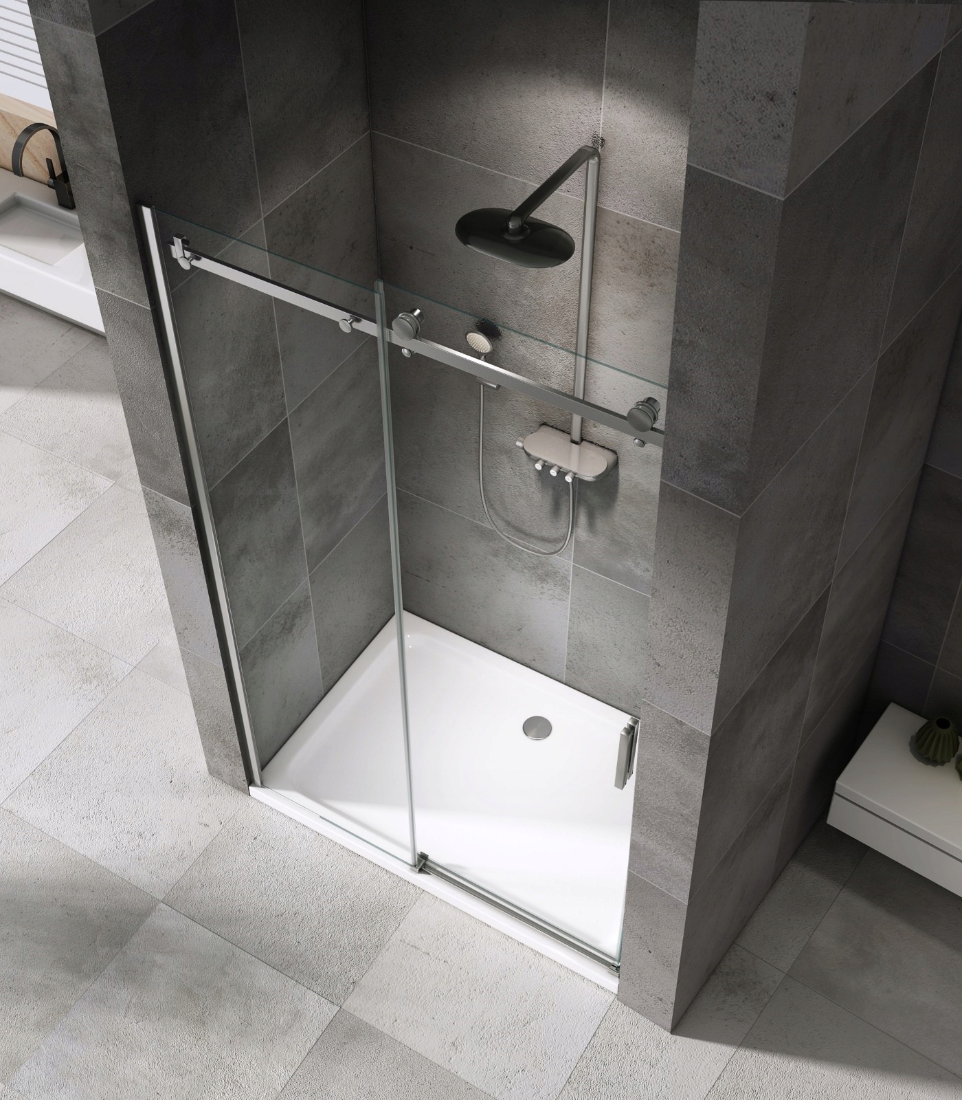 DRZWI PRYSZNICOWE PRZESUWNE DSV200 - LEYDEN - 150 cm Kod producenta 5907769846076