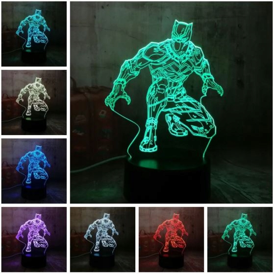 

Lampka Nocna 3D Avengers Czarna Pantera Pilot