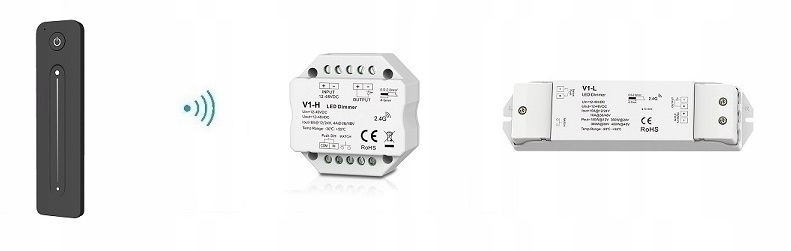 Pilot 2.4GHz do LED mono; 1-strefowy; suwak dotykowy Typ pilot