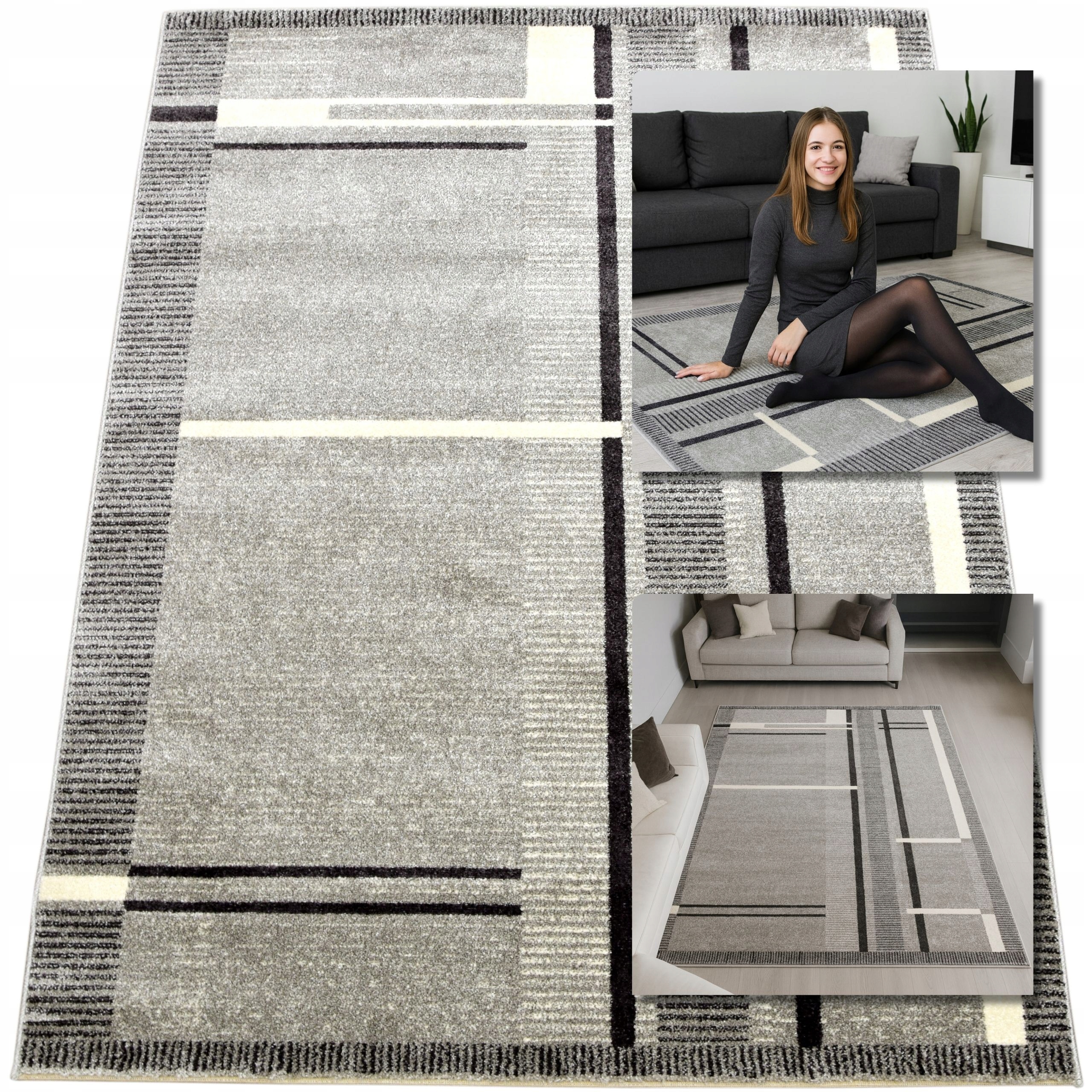 Moderní Koberec Šedý Koberec Do Obývacího Pokoje Adventure Koberec 13 mm 160x230