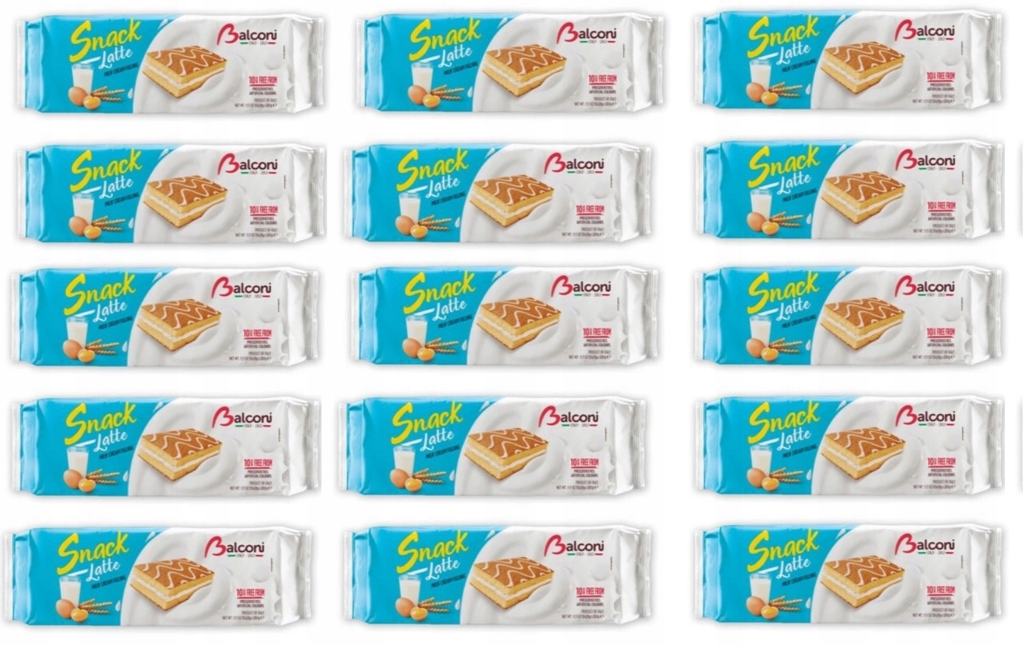15x 280g Balconi Snack latte włoskie ciastka It Karton