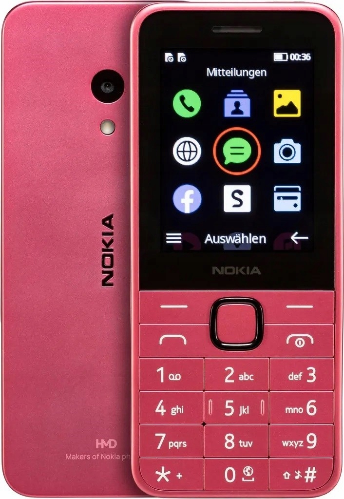 Nokia 225 Dual Sim, 4G, růžová (2024), (cz, Sk, Hu)
