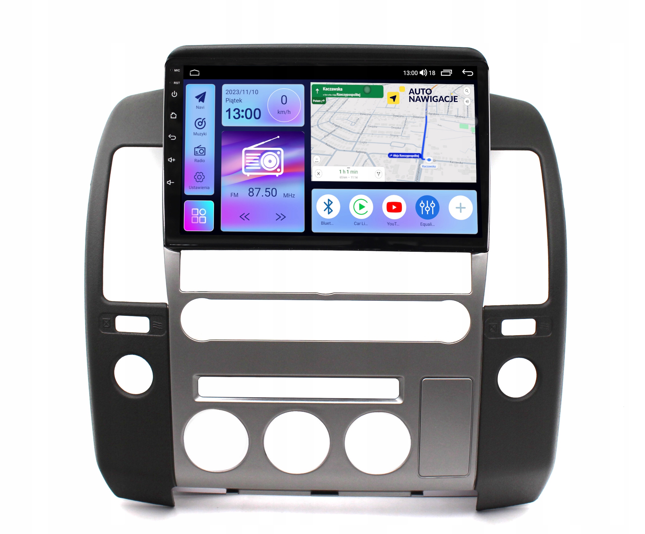 Radio Nawigacja Gps Nissan Navara 2004-2014 Android Caprlay 4/64 Gb