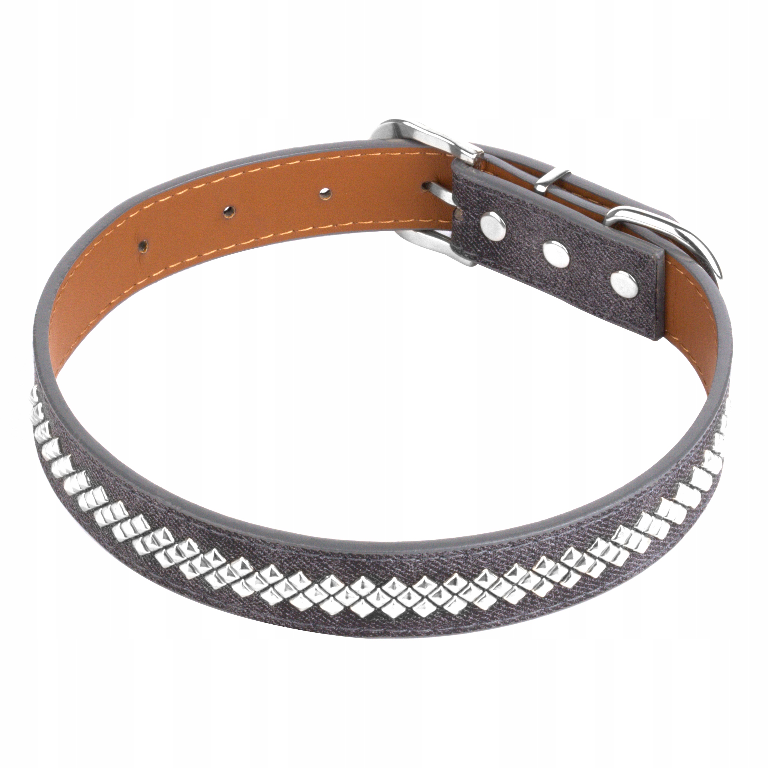 

Obroża dla Psa mocna Ozdobiona Ćwiekami 32-40cm M