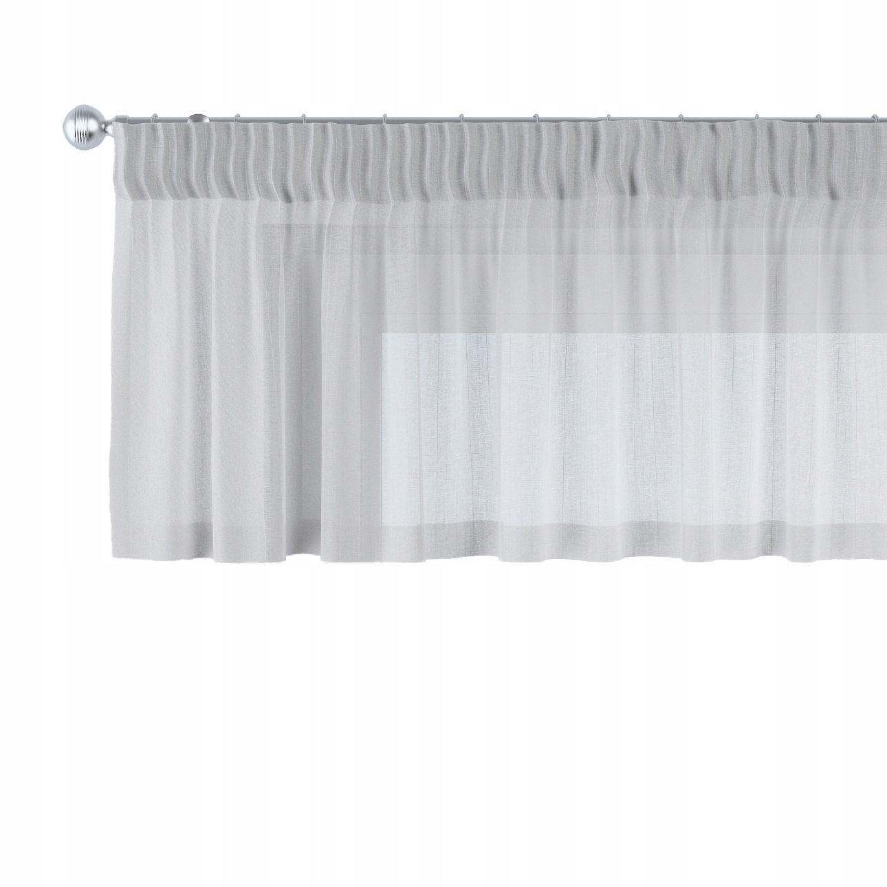 Lambrequin na vlnitej páske 390 x 40 cm biely