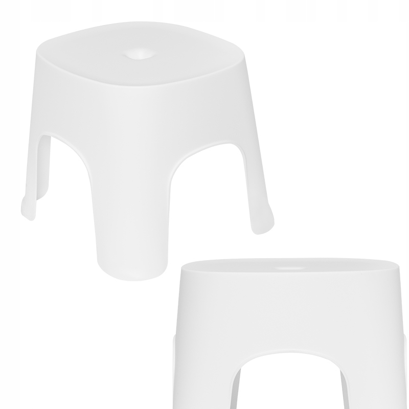 KRZESEŁKO DLA DZIECI PLASTIKOWE SIEDZISKO STOŁEK BIAŁY DZIECIĘCY STABILNY Szerokość mebla 26.3 cm