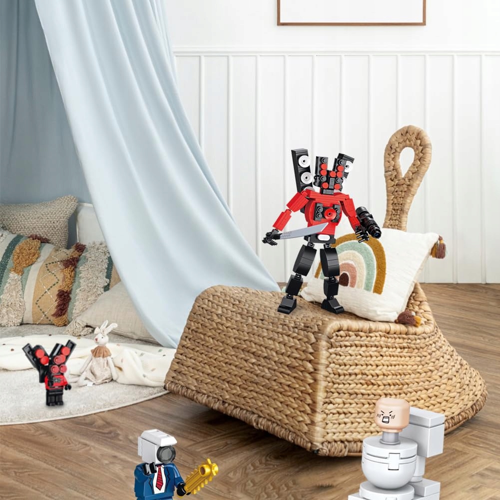 KLOCKI SKIBIDI TOILET TITAN SPEAKERMAN CAMERAMAN FIGURKA KONSTRUKCYJNE 331 Liczba elementów 331 szt.