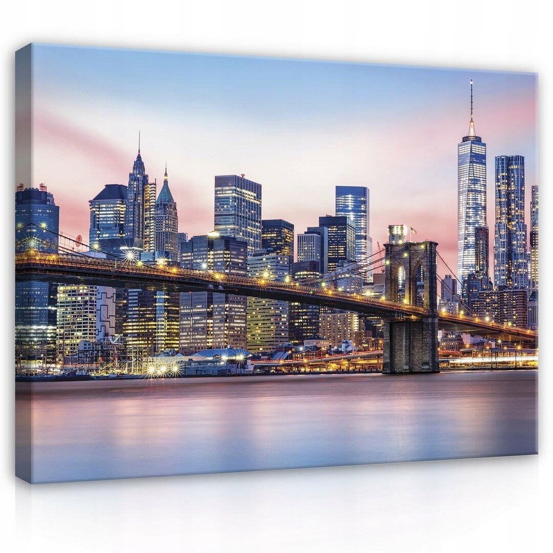 Obraz 100x75 New York Brooklynský most Manhattan mrakodrapy město
