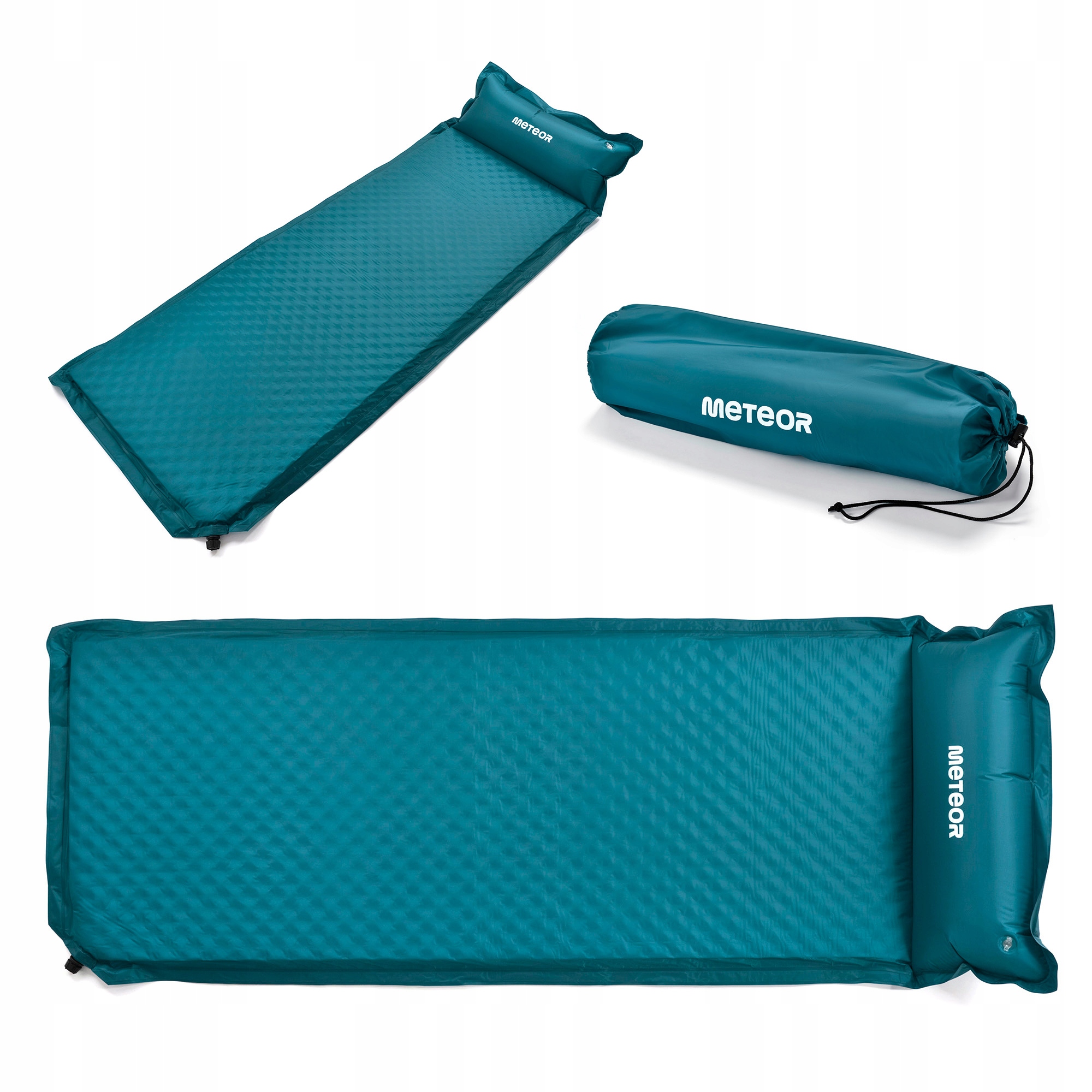 Mata samopompująca materac karimata turystyczna gruba Meteor duża 200 cm