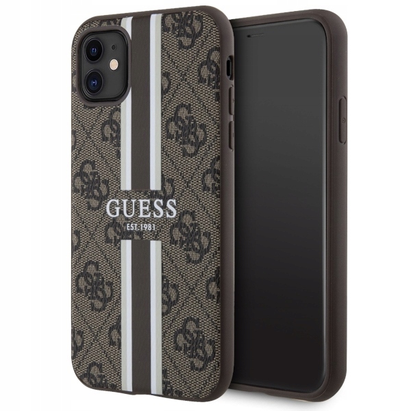 Originální Pouzdro Guess GUHMN61P4RPSW pro iPhone 11 Xr hnědá/br