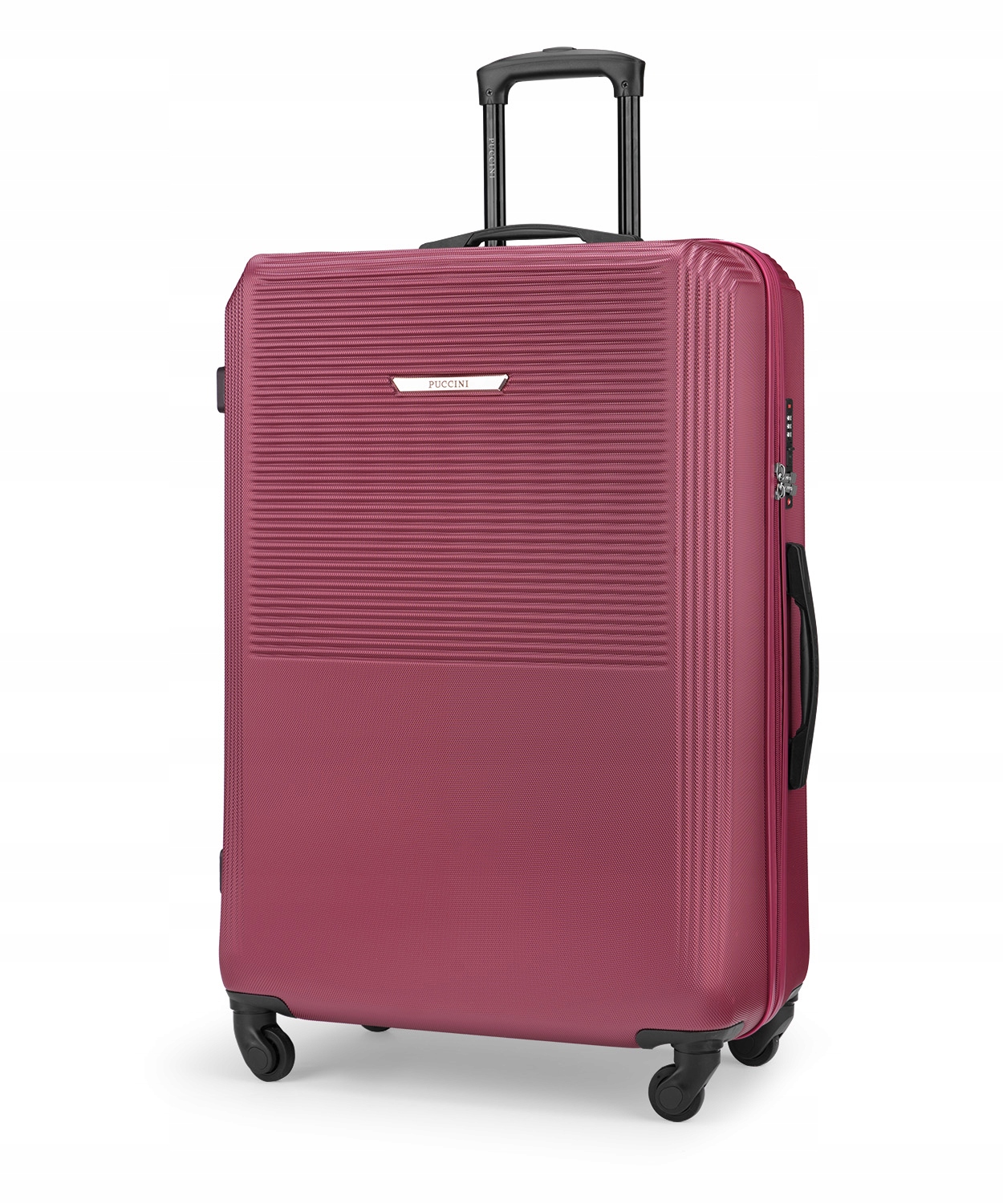 Walizka Duża Podróżna PUCCINI Bordowa ABS Na Kółkach Twarda ABS025A-3B