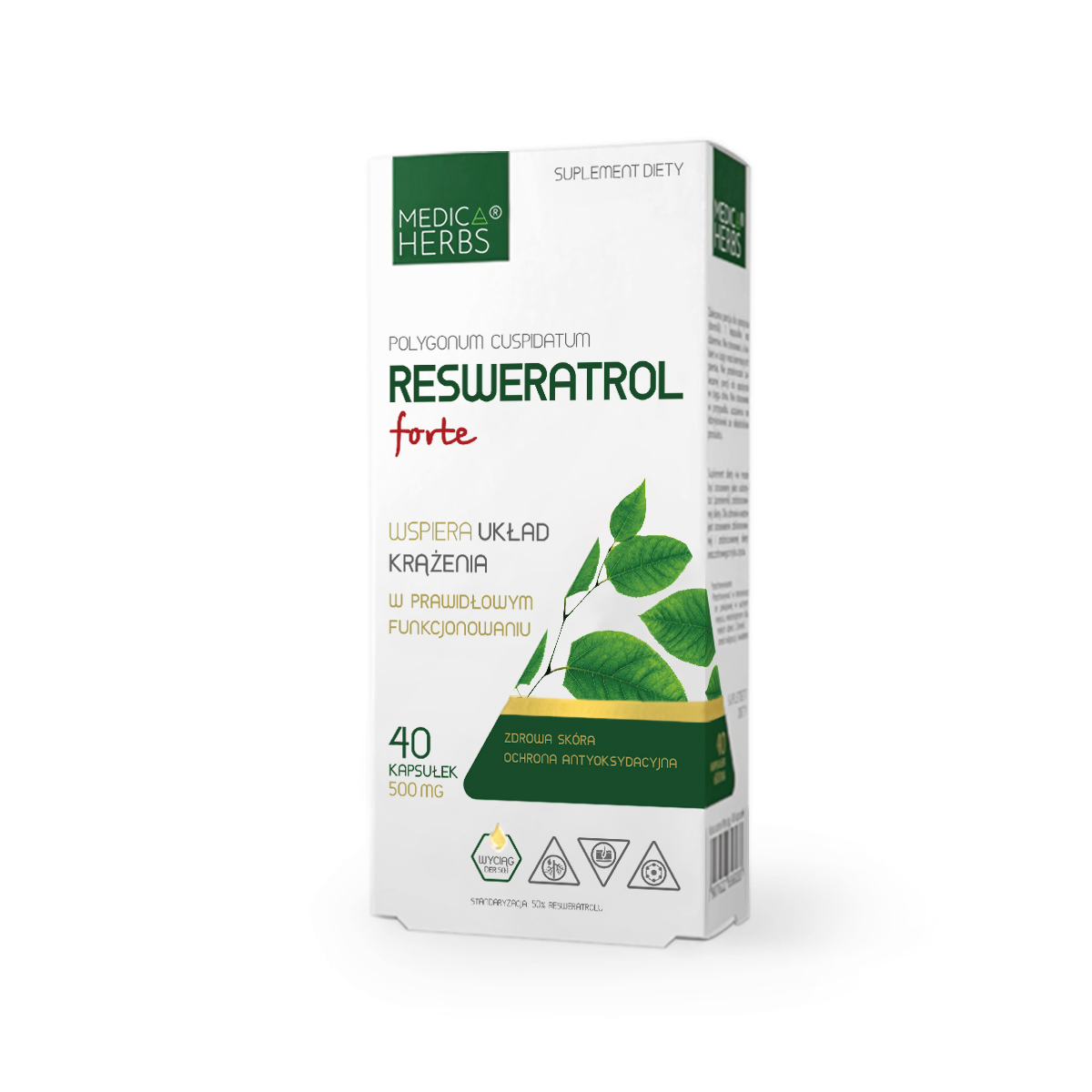 MEDICA RESWERATROL forte resveratrol Rdestowiec JAPOŃSKI UKŁAD KRĄŻENIA