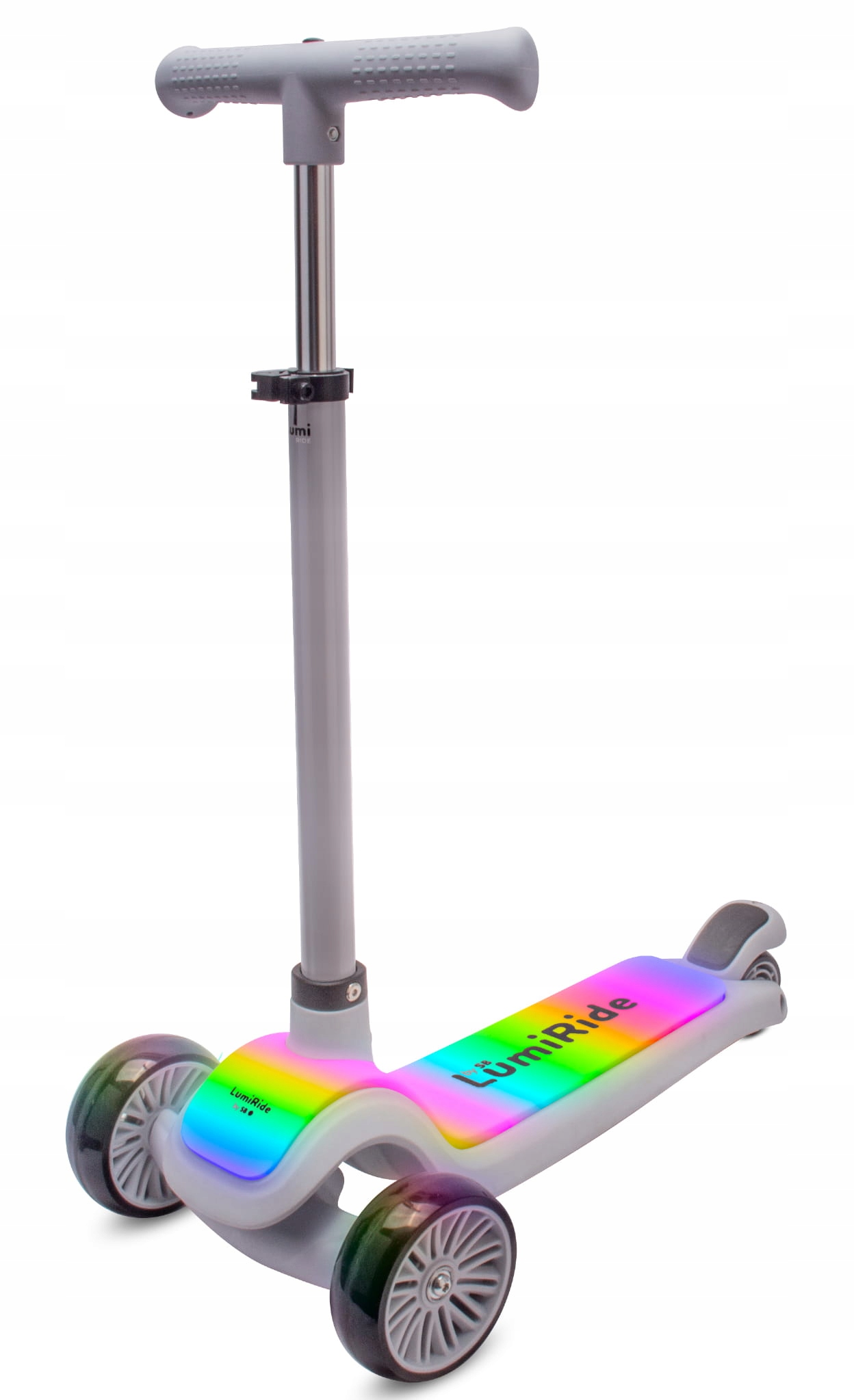 Składana Balansowa Hulajnoga Trójkołowa Lumiride Led Szara 0202402