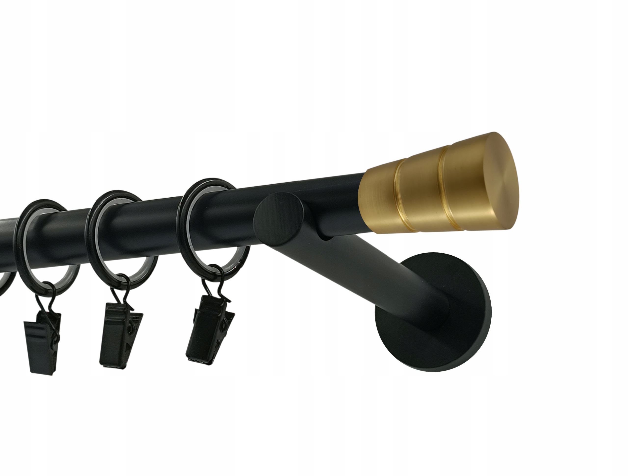 Jednoduchá garnýž Kovový 19 mm Válec Basic Gold 360 cm