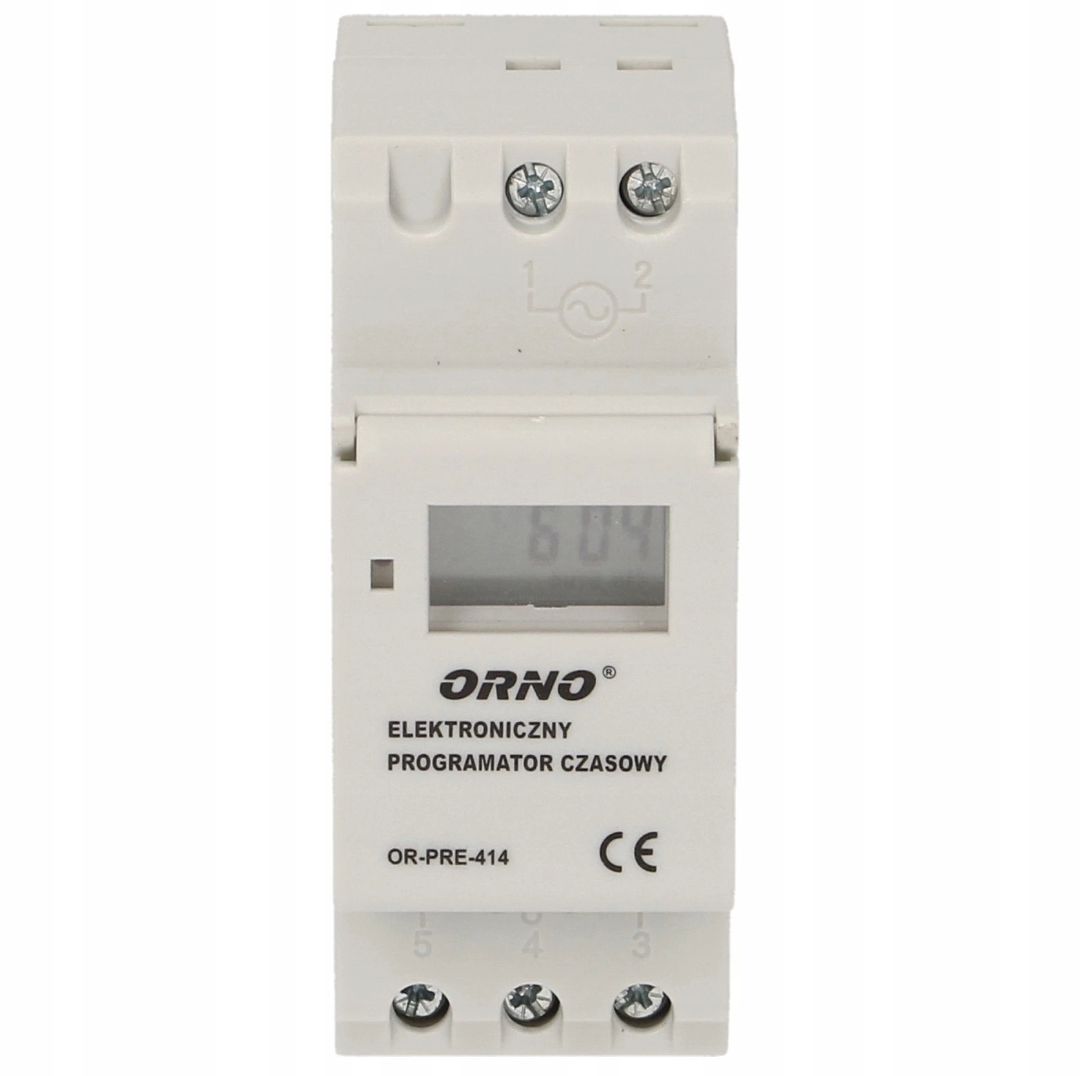 ORNO Włącznik Timer Elektroniczny Programator Czasowy LCD na Szynę DIN Model OR-PRE-414