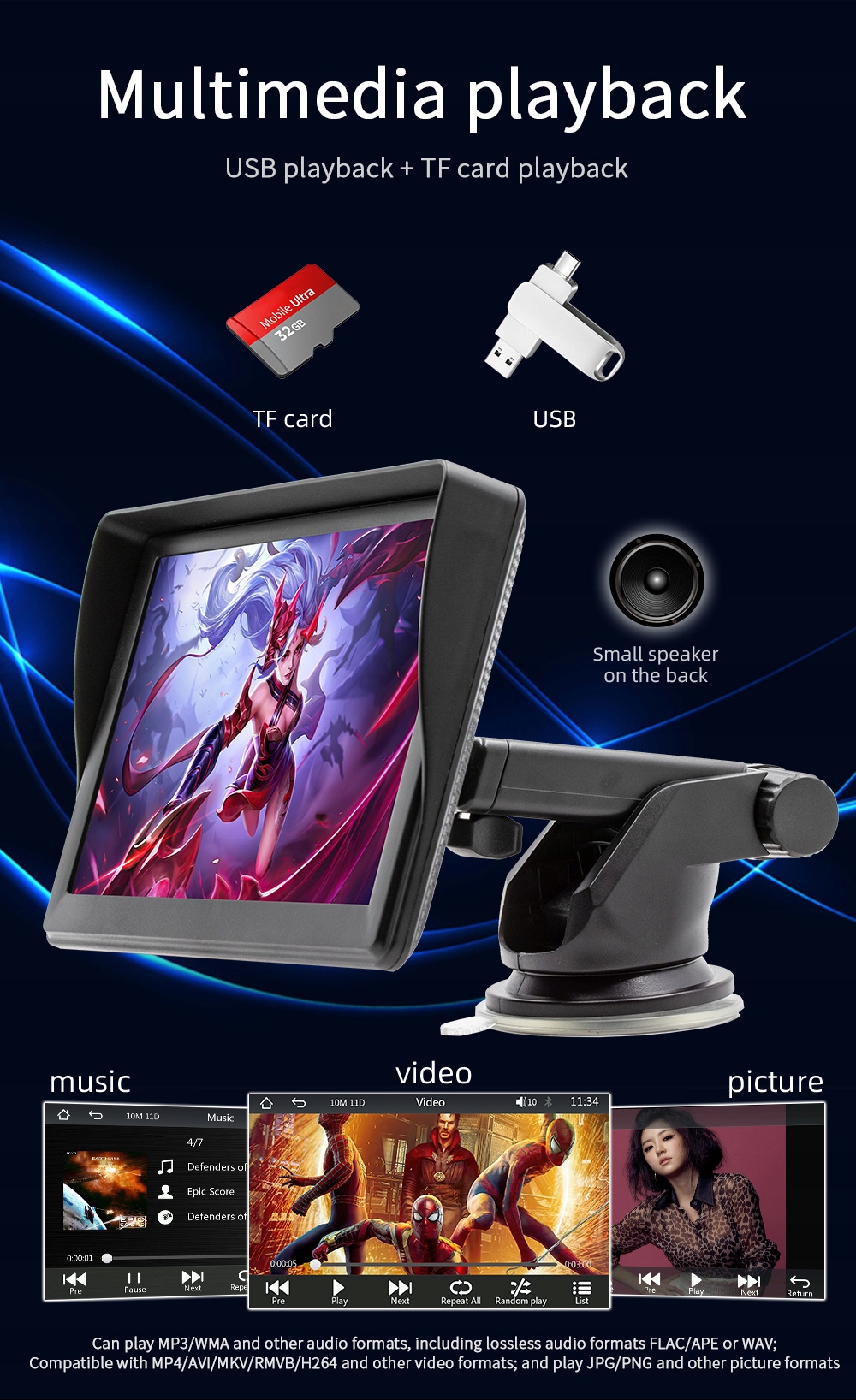 RADIOWY ANDROID AUTO APPLE CARPLAY 7" USB BT GPS CARPLAY DSP Pilot w zestawie nie