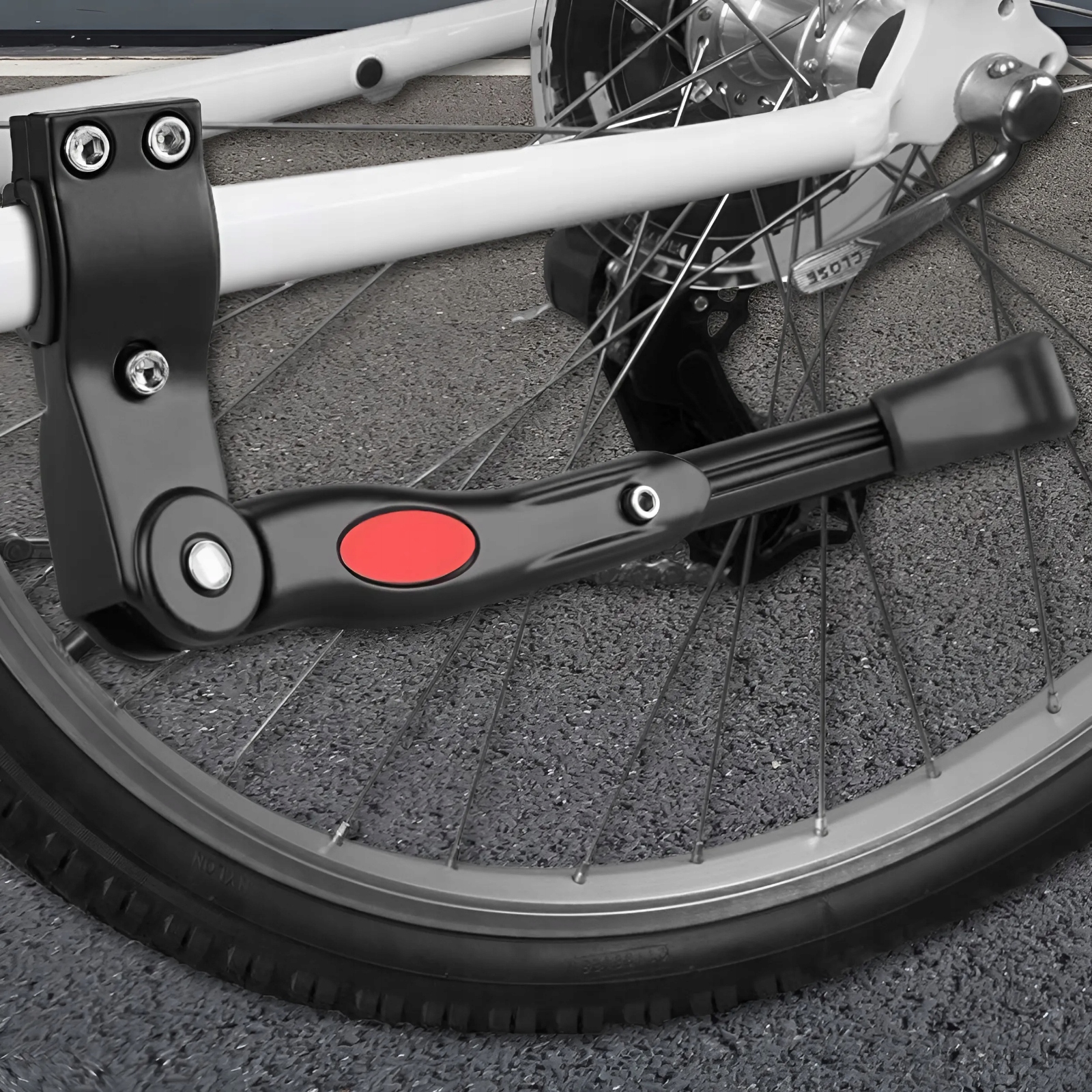 PODPÓRKA STOPKA ROWEROWA NÓŻKA REGULOWANA DO ROWERU TYLNA BOCZNA ALUMINIOWA Waga produktu z opakowaniem jednostkowym 0.27 kg