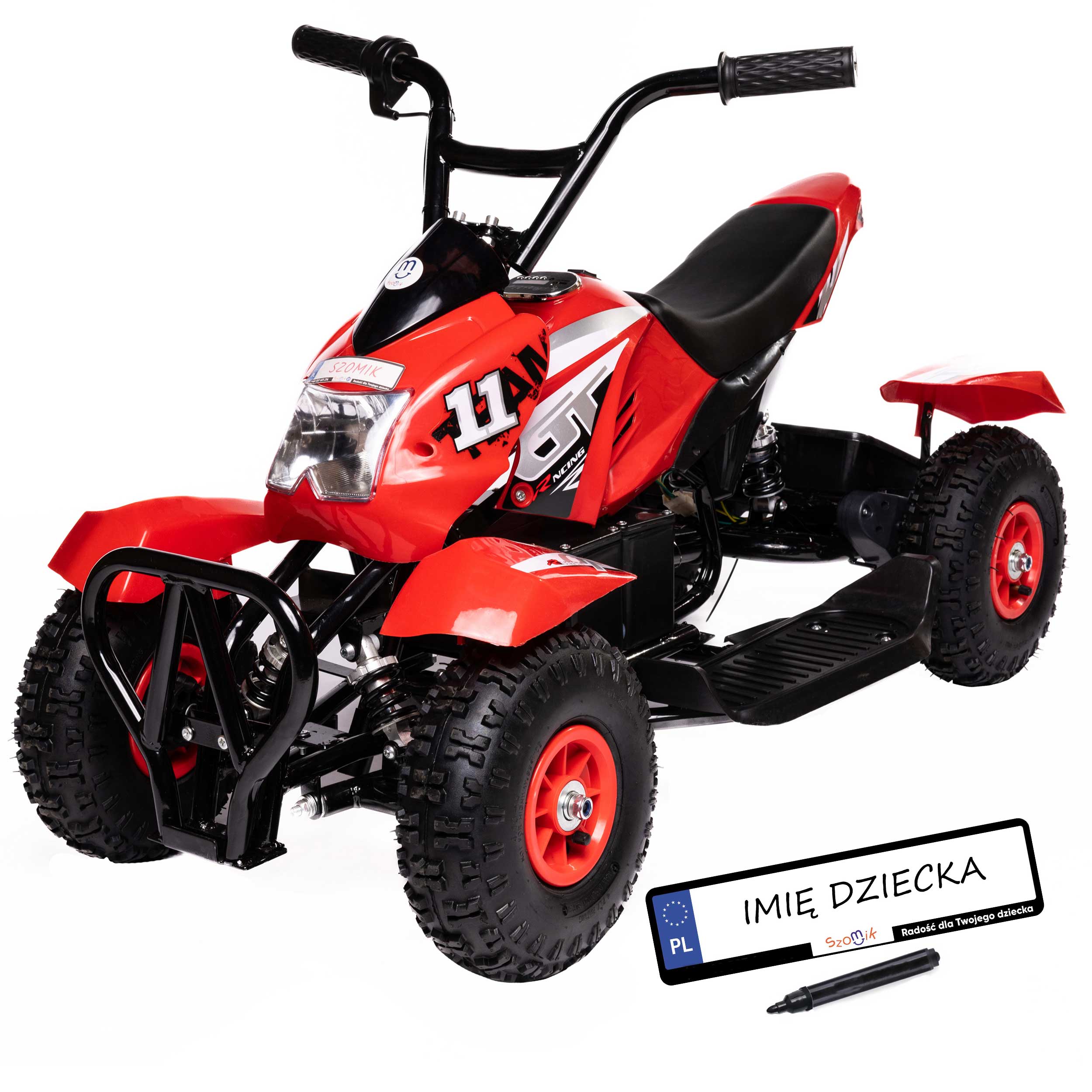 Quad na akumulator dla dzieci 2 x 200 W 24 Volt Pompowane koła Manetka