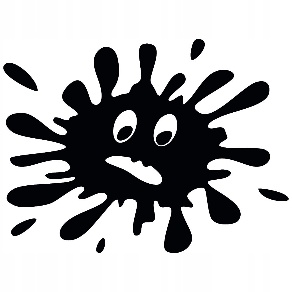 5 x 3,8 cm Naklejka na auto samochód rysę odprysk wgniecenia Kleks Plama