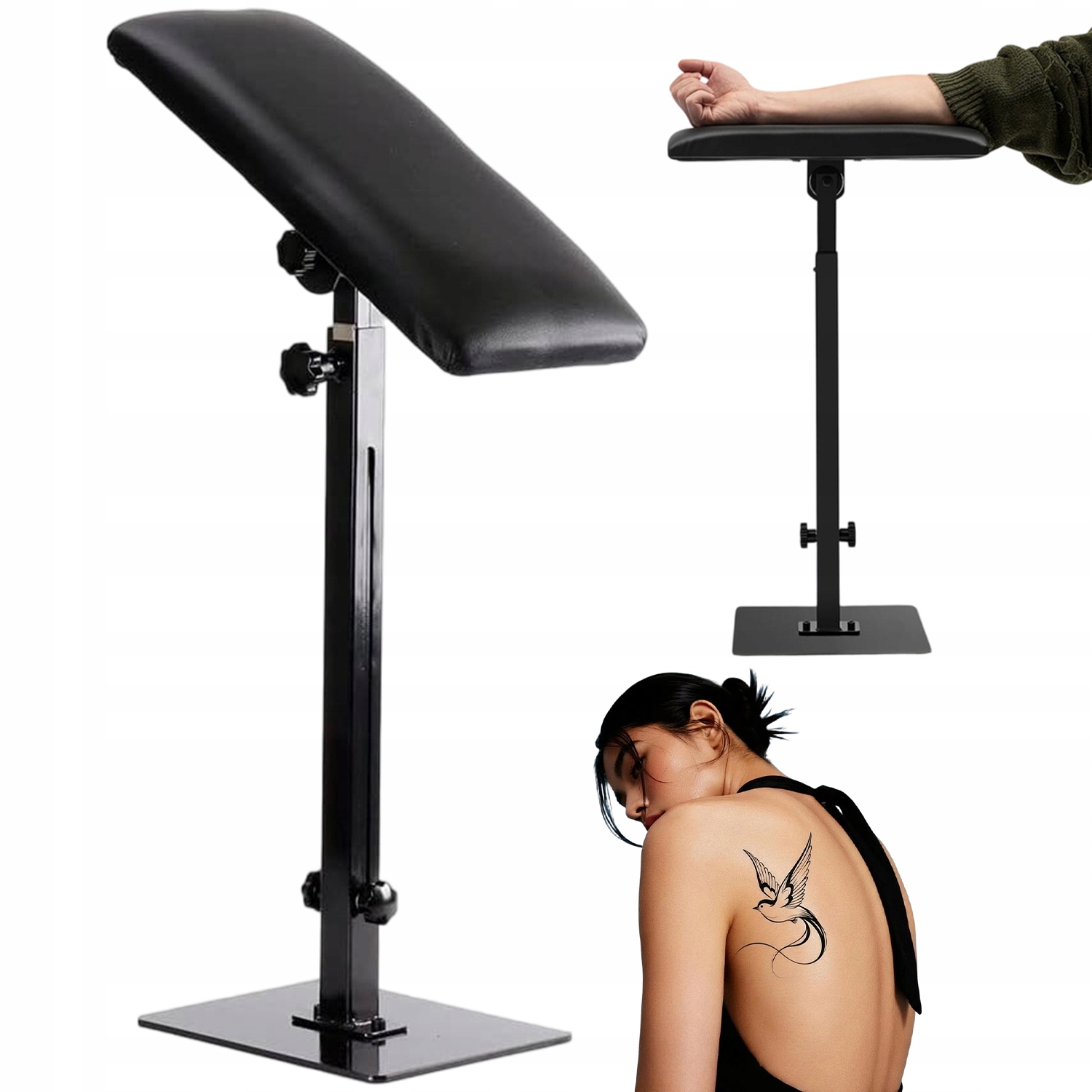 Loketní Opěrka Pro Tetování, Zdobení Nehtů A Péči O Ně 64-95 CM, Otáčení O 360°