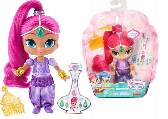 

Fisher Shimmer Shine Lalka 15cm Naklejki DLH56