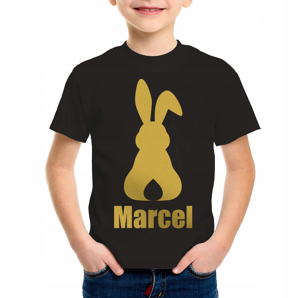 

Złoty zajączek Wielkanoc koszulka - 7-8