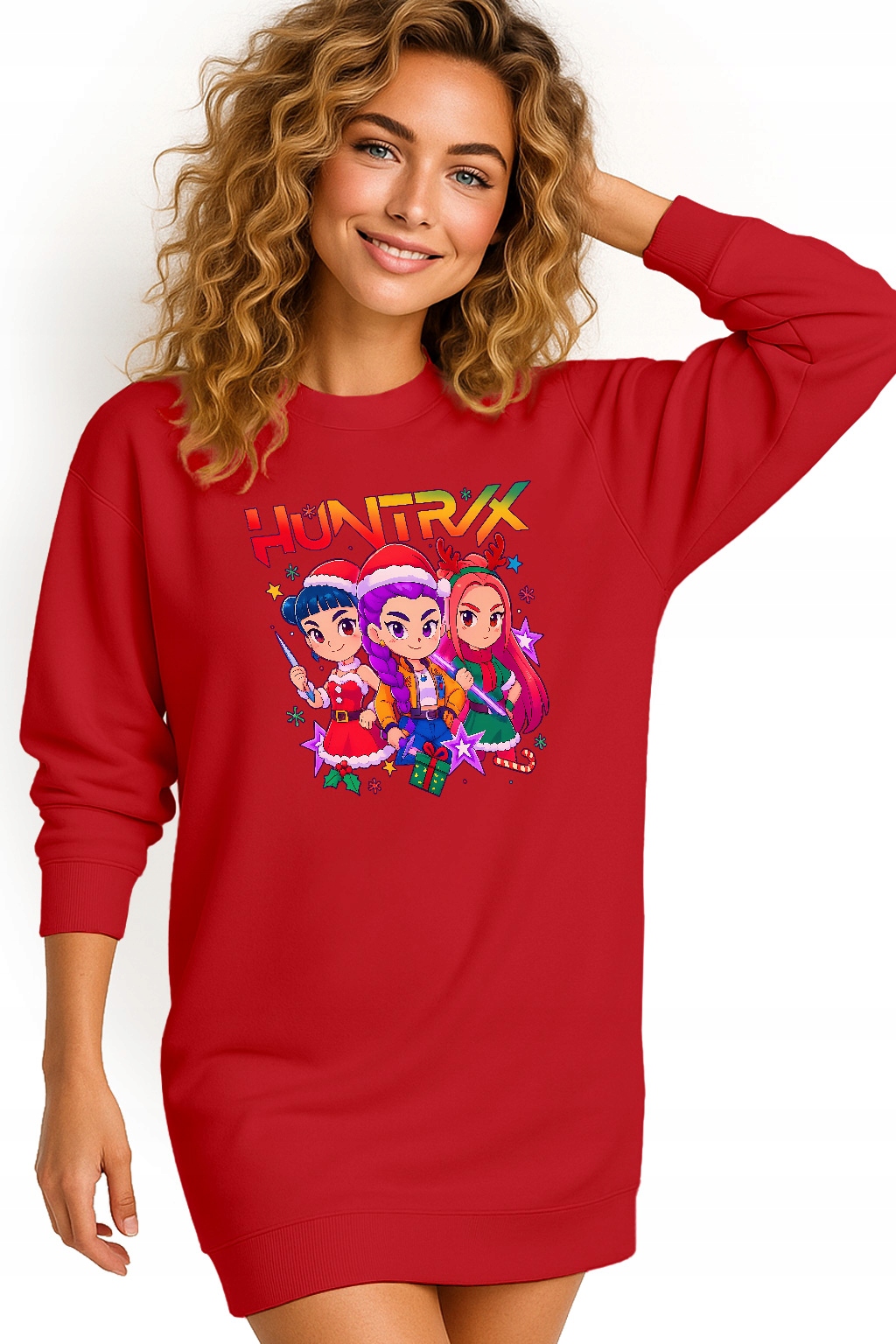 Mikina Vánoční Oversize Šaty Huntrix Dárek K Vánocům M